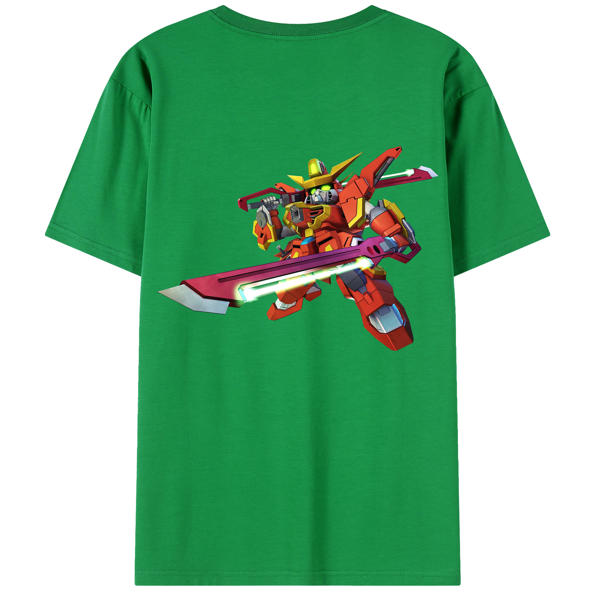 （画像用） 機動戦士ガンダム Mobile Suit Gundam 綿100％ メンズ半袖Tシャツ（バックプリント） 通気性