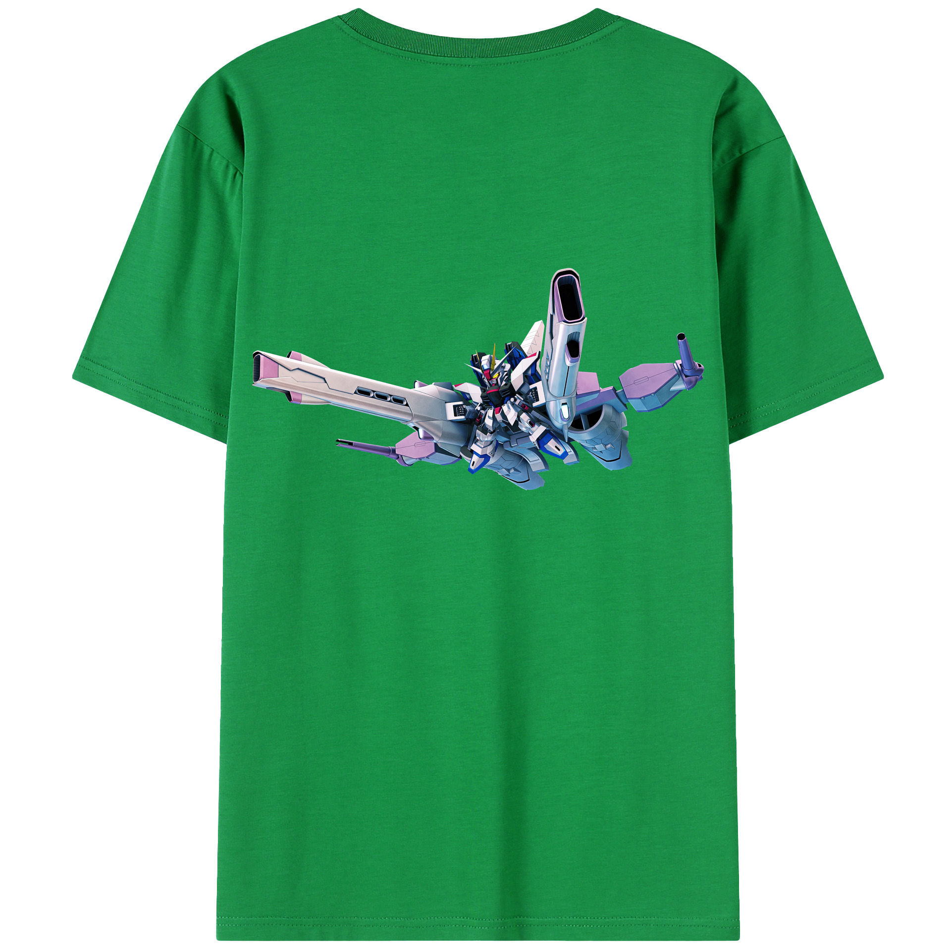 （画像用） 機動戦士ガンダム Mobile Suit Gundam 綿100％ メンズ半袖Tシャツ（バックプリント） 通気性