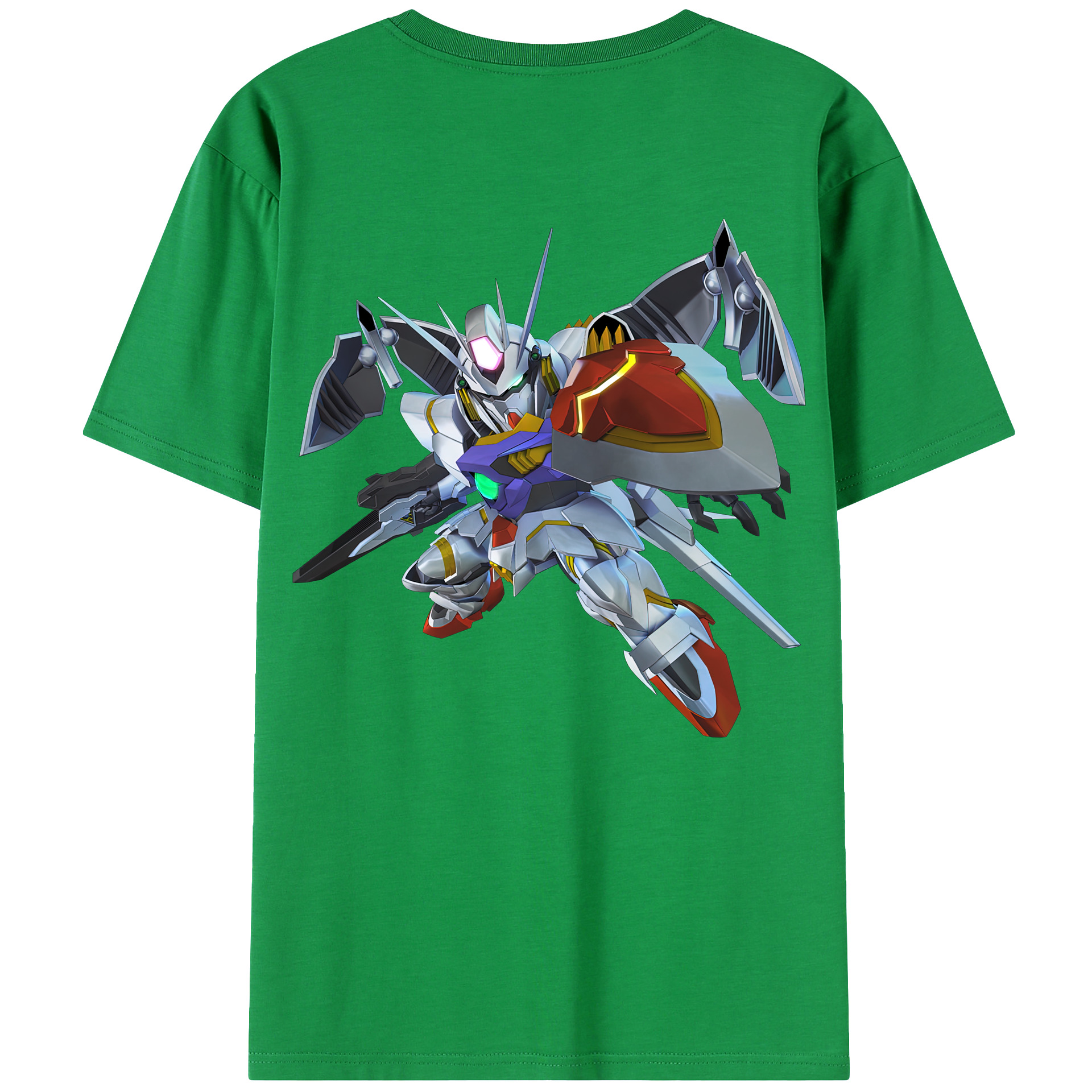 （画像用） 機動戦士ガンダム Mobile Suit Gundam 綿100％ メンズ半袖Tシャツ（バックプリント） 通気性