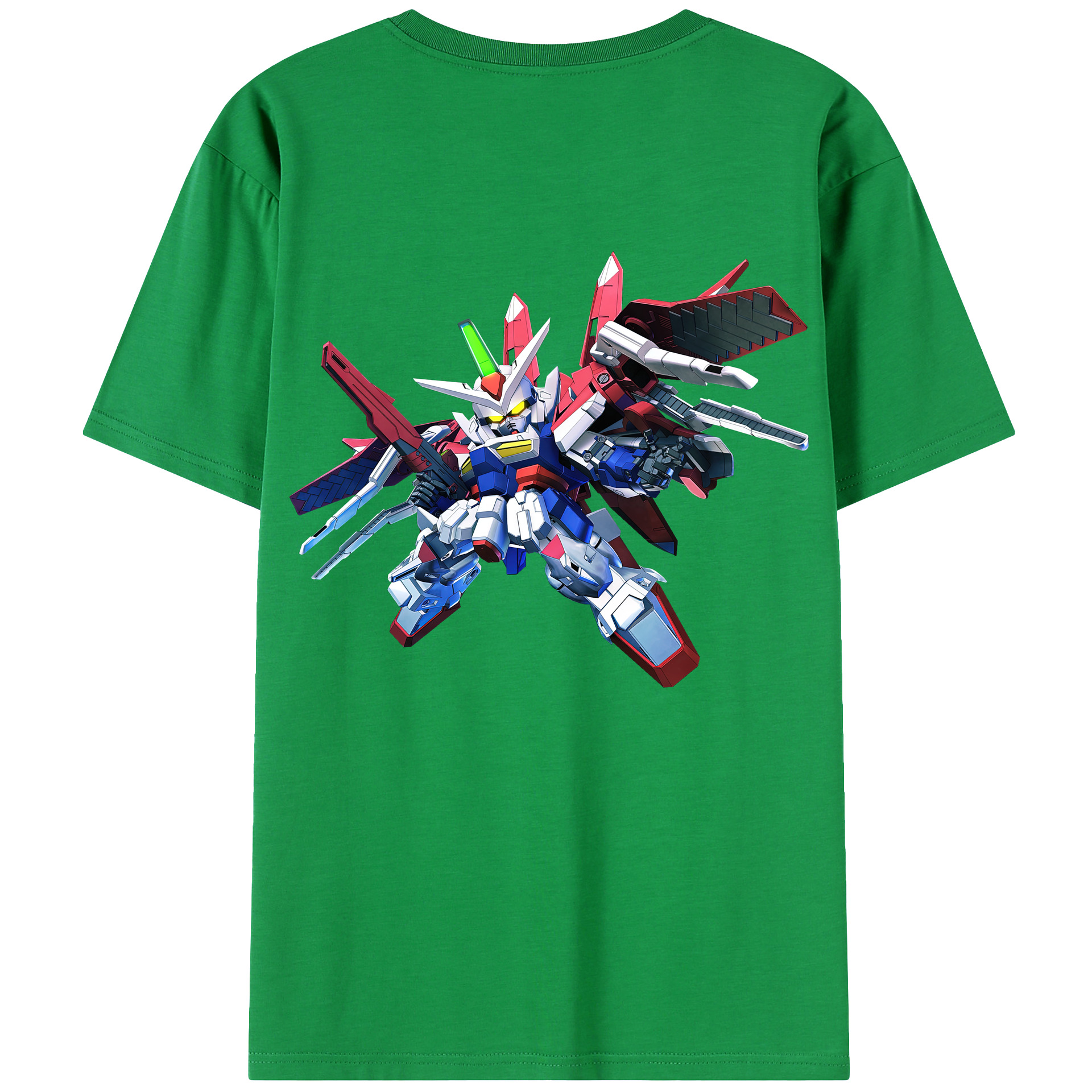 （画像用） 機動戦士ガンダム Mobile Suit Gundam 綿100％ メンズ半袖Tシャツ（バックプリント） 通気性