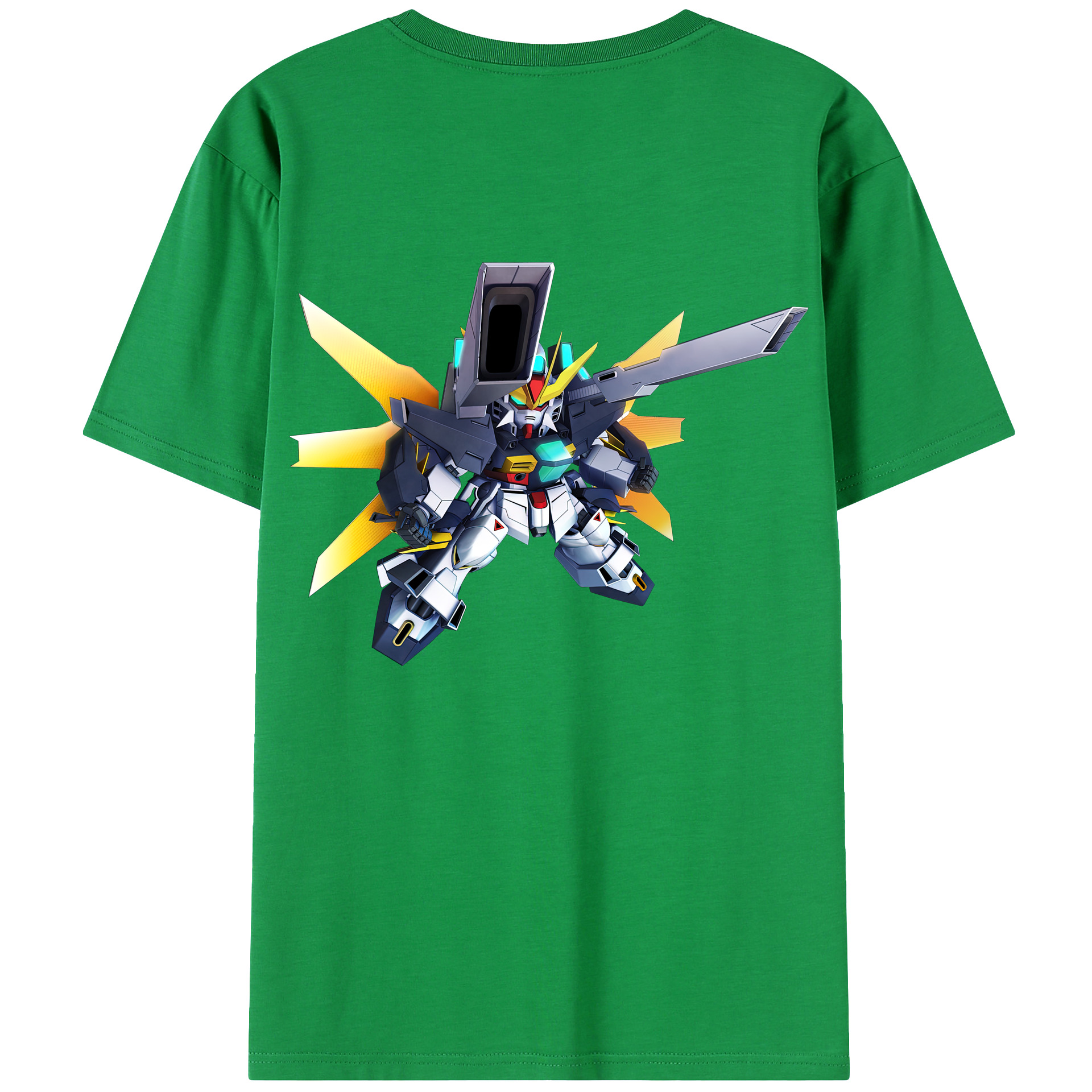 （画像用） 機動戦士ガンダム Mobile Suit Gundam 綿100％ メンズ半袖Tシャツ（バックプリント） 通気性