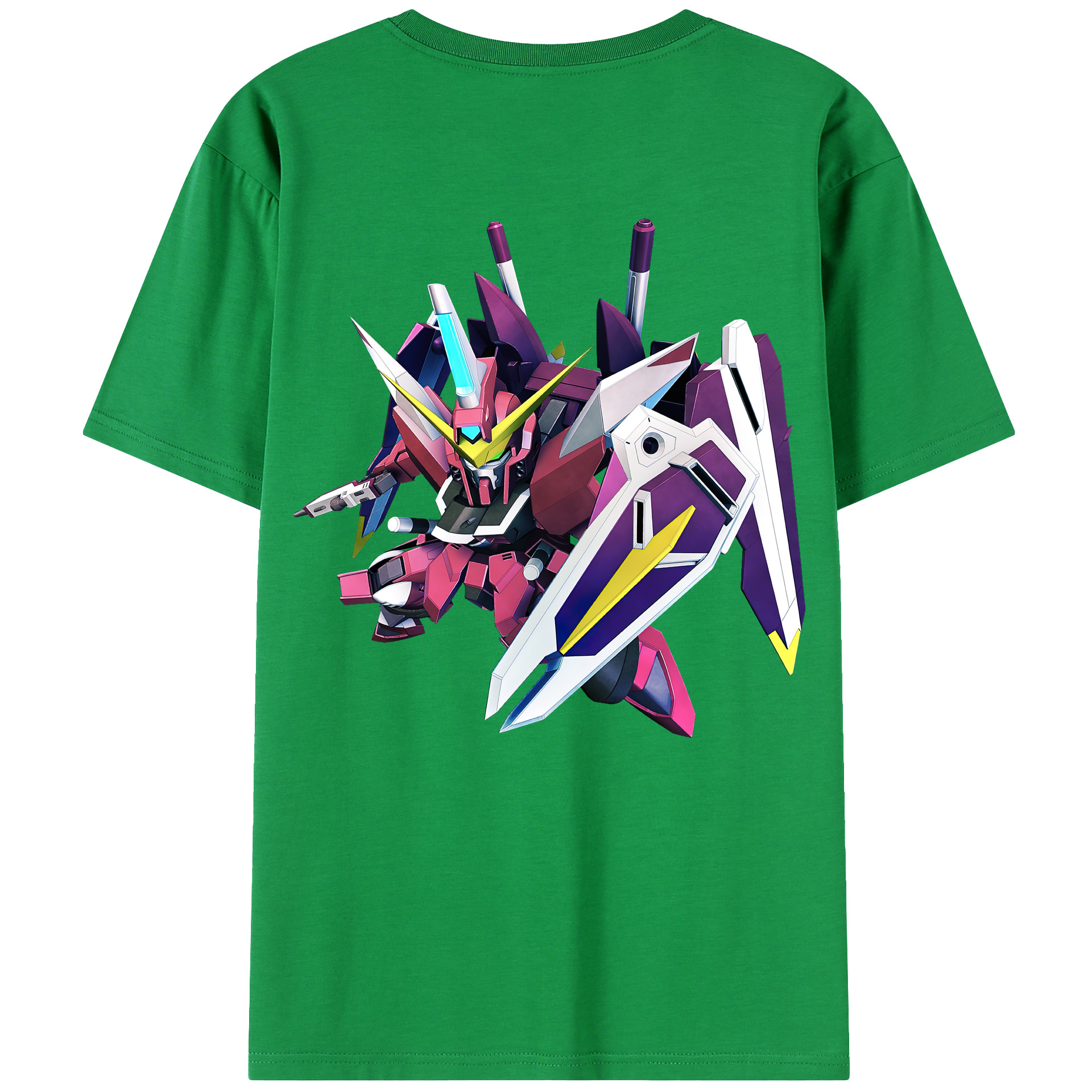（画像用） 機動戦士ガンダム Mobile Suit Gundam 綿100％ メンズ半袖Tシャツ（バックプリント） 通気性
