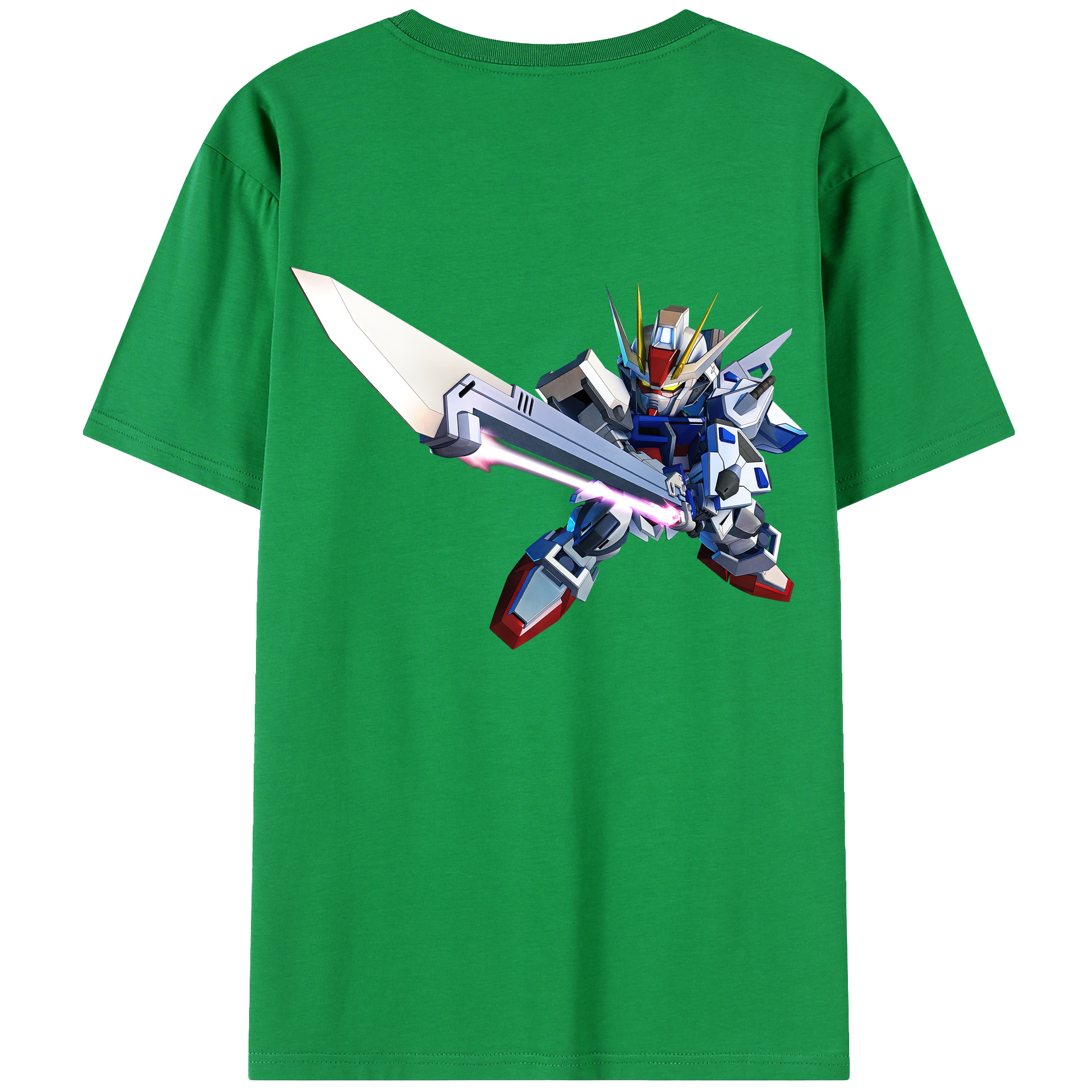 （画像用） 機動戦士ガンダム Mobile Suit Gundam 綿100％ メンズ半袖Tシャツ（バックプリント） 通気性