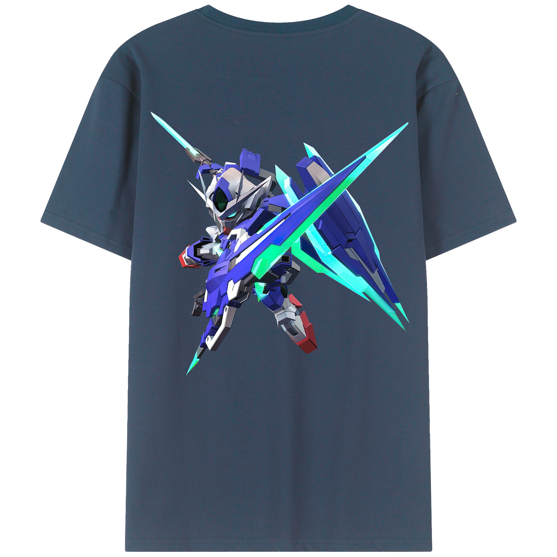 （画像用） 機動戦士ガンダム Mobile Suit Gundam 綿100％ メンズ半袖Tシャツ（バックプリント） 通気性