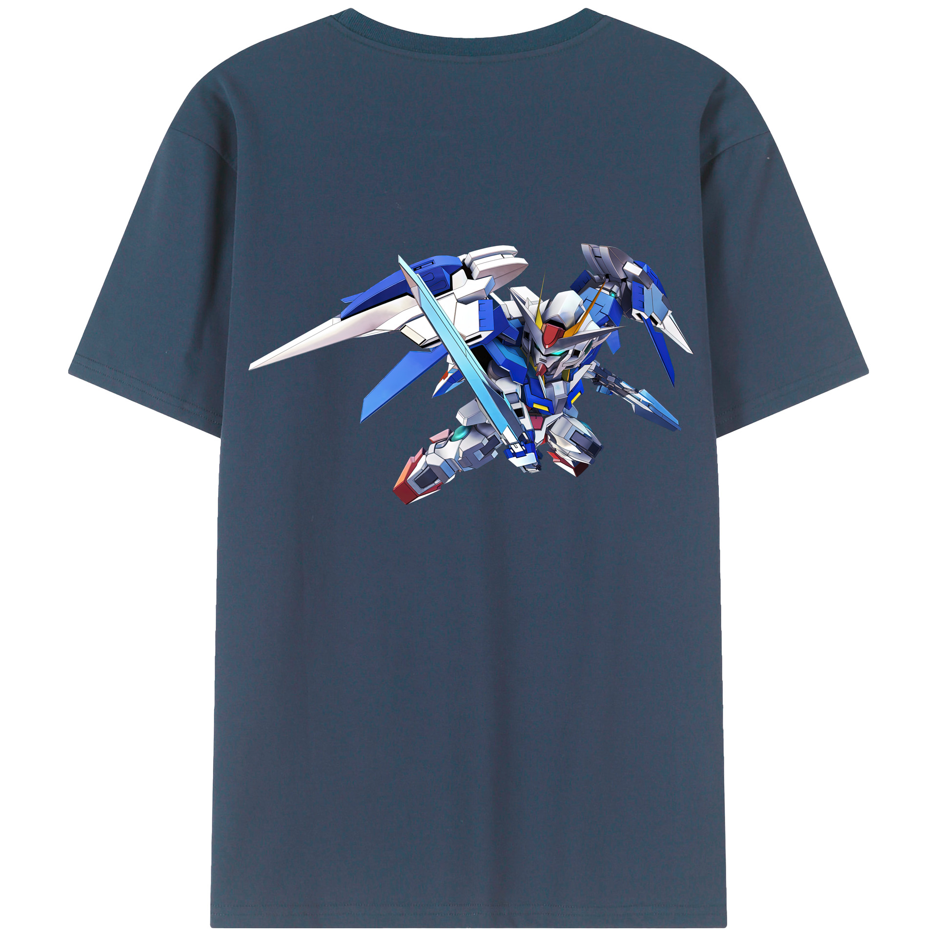 （画像用） 機動戦士ガンダム Mobile Suit Gundam 綿100％ メンズ半袖Tシャツ（バックプリント） 通気性