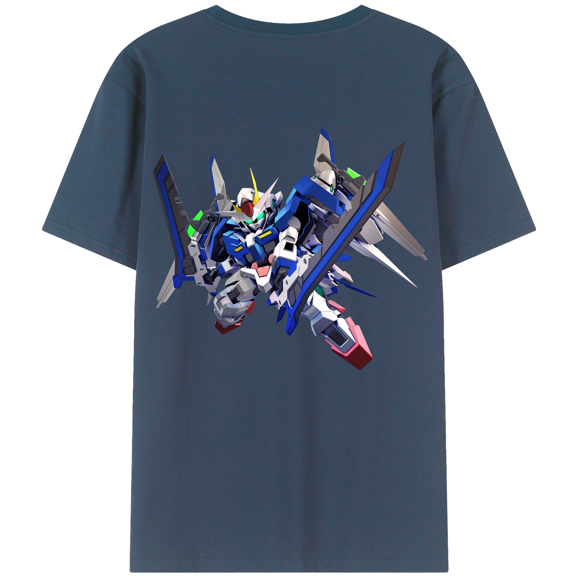 （画像用） 機動戦士ガンダム Mobile Suit Gundam 綿100％ メンズ半袖Tシャツ（バックプリント） 通気性