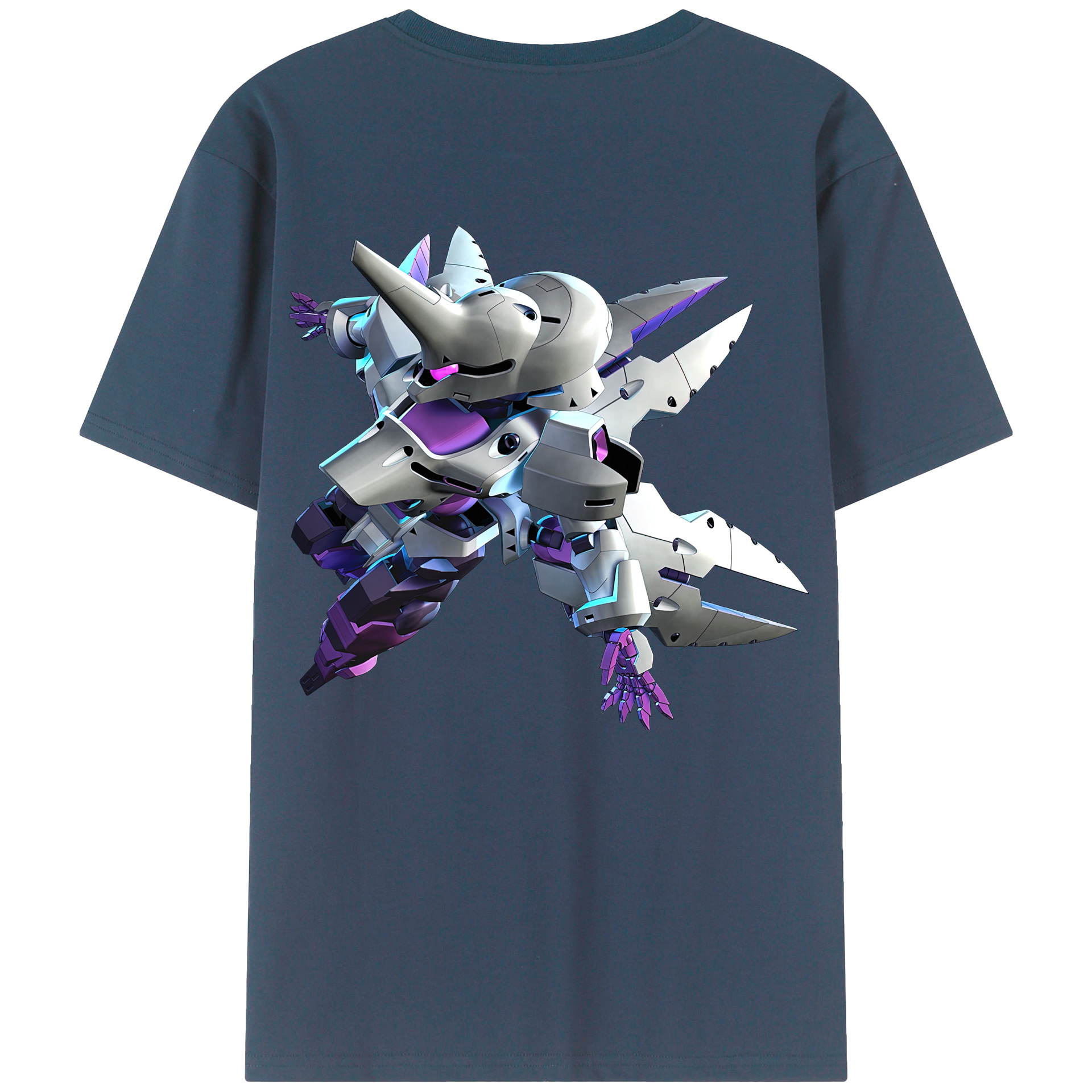 （画像用） 機動戦士ガンダム Mobile Suit Gundam 綿100％ メンズ半袖Tシャツ（バックプリント） 通気性