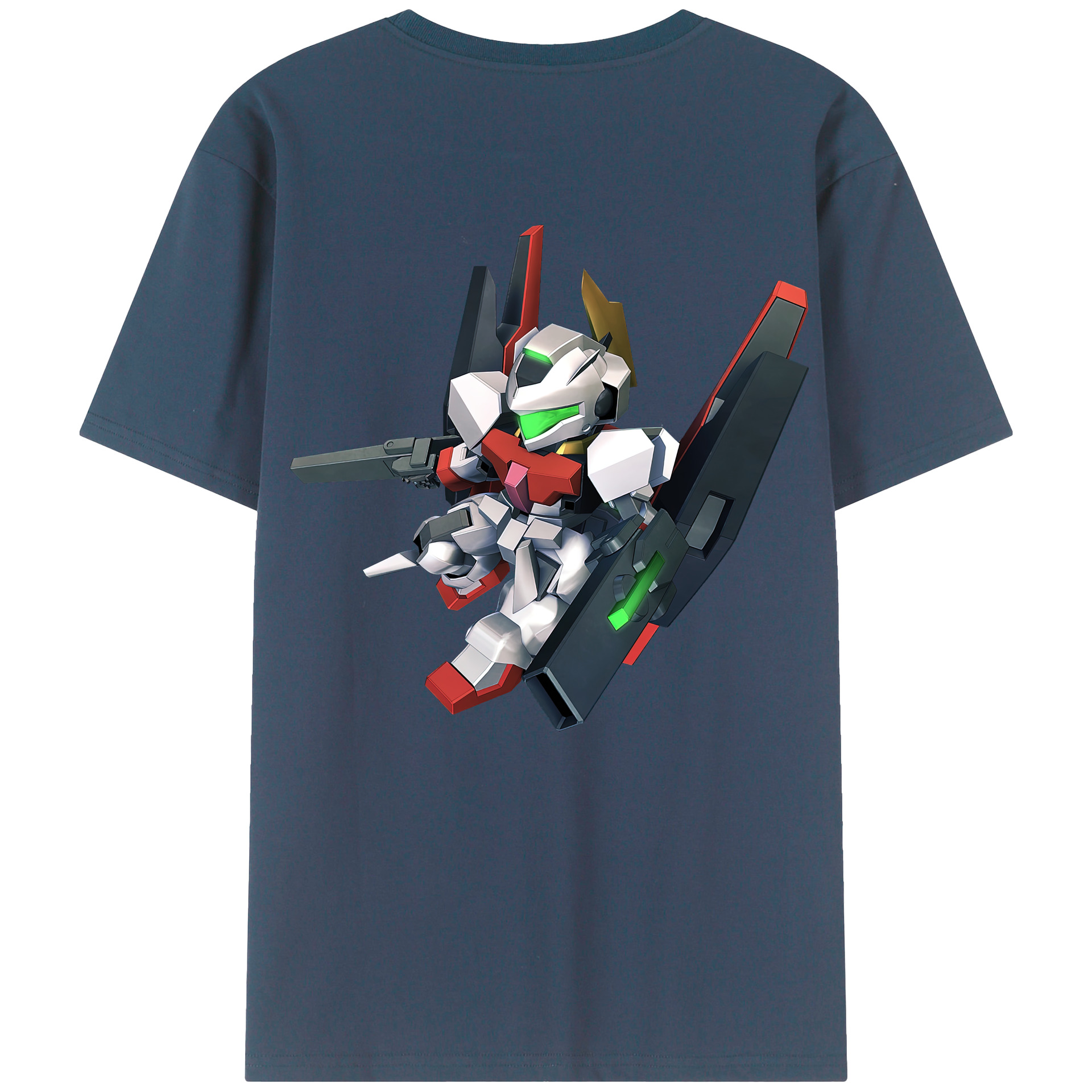 （画像用） 機動戦士ガンダム Mobile Suit Gundam 綿100％ メンズ半袖Tシャツ（バックプリント） 通気性