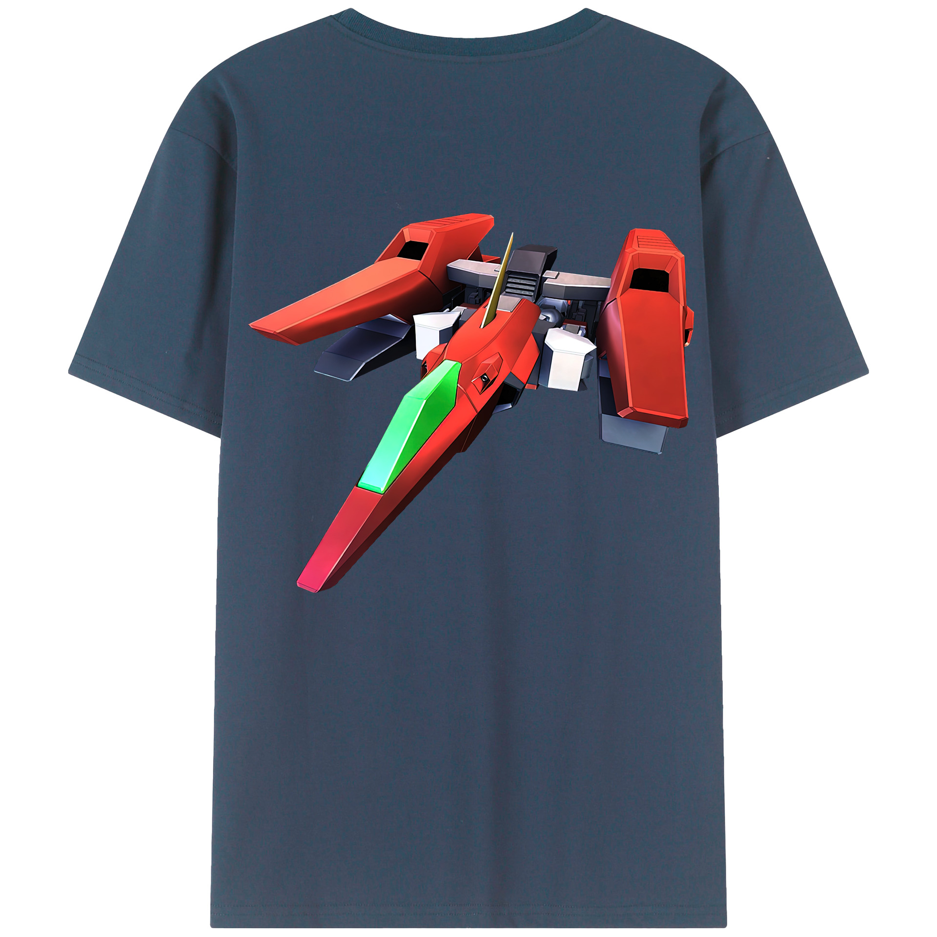 （画像用） 機動戦士ガンダム Mobile Suit Gundam 綿100％ メンズ半袖Tシャツ（バックプリント） 通気性