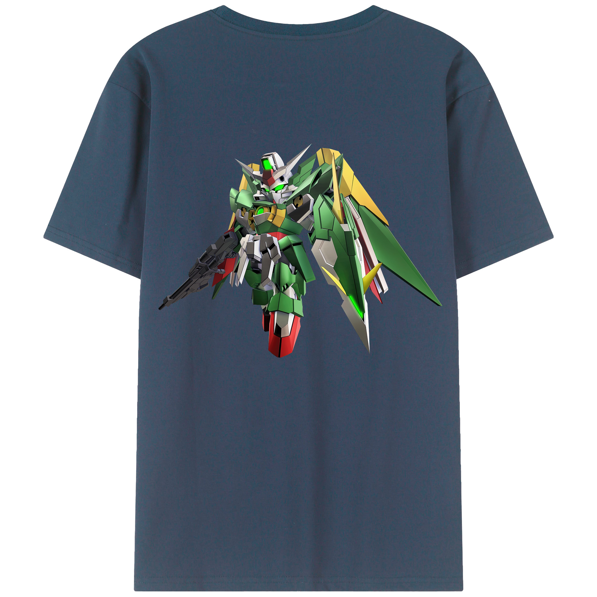 （画像用） 機動戦士ガンダム Mobile Suit Gundam 綿100％ メンズ半袖Tシャツ（バックプリント） 通気性