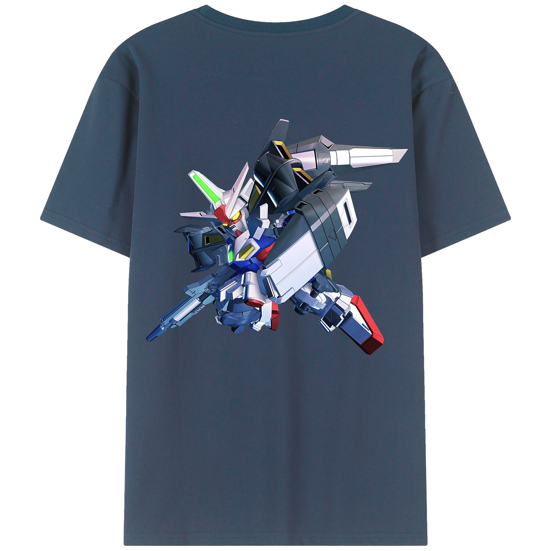 （画像用） 機動戦士ガンダム Mobile Suit Gundam 綿100％ メンズ半袖Tシャツ（バックプリント） 通気性