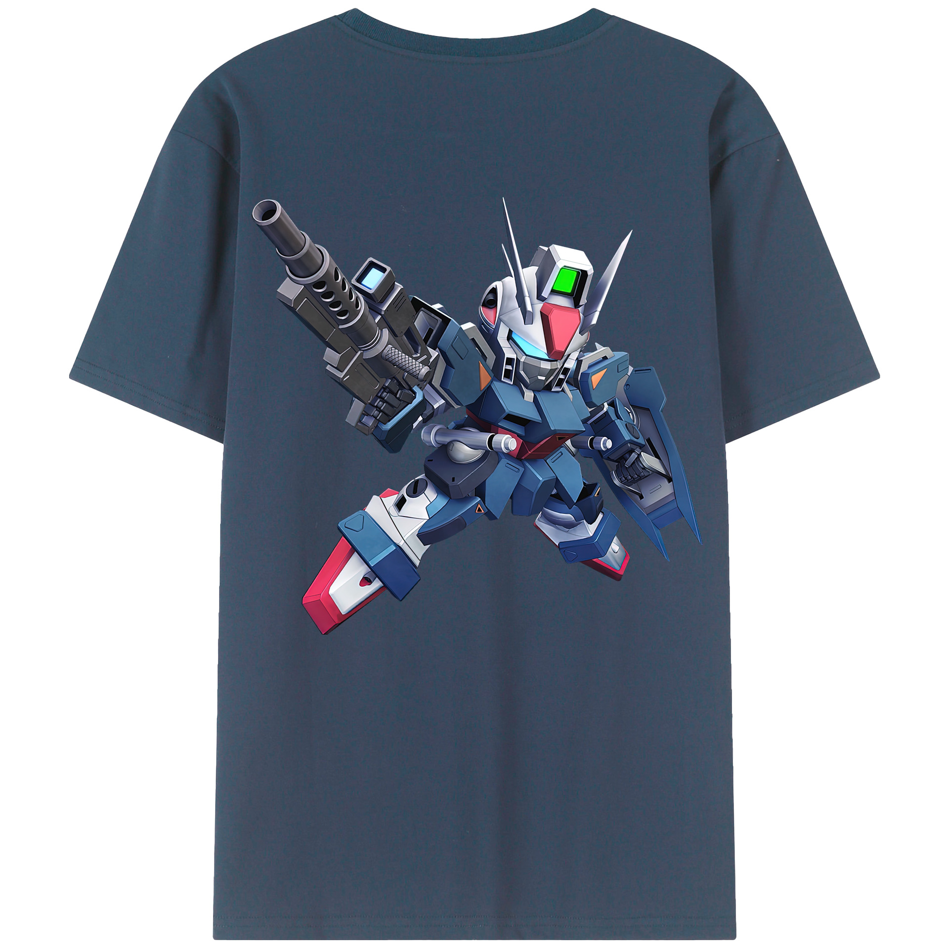 （画像用） 機動戦士ガンダム Mobile Suit Gundam 綿100％ メンズ半袖Tシャツ（バックプリント） 通気性
