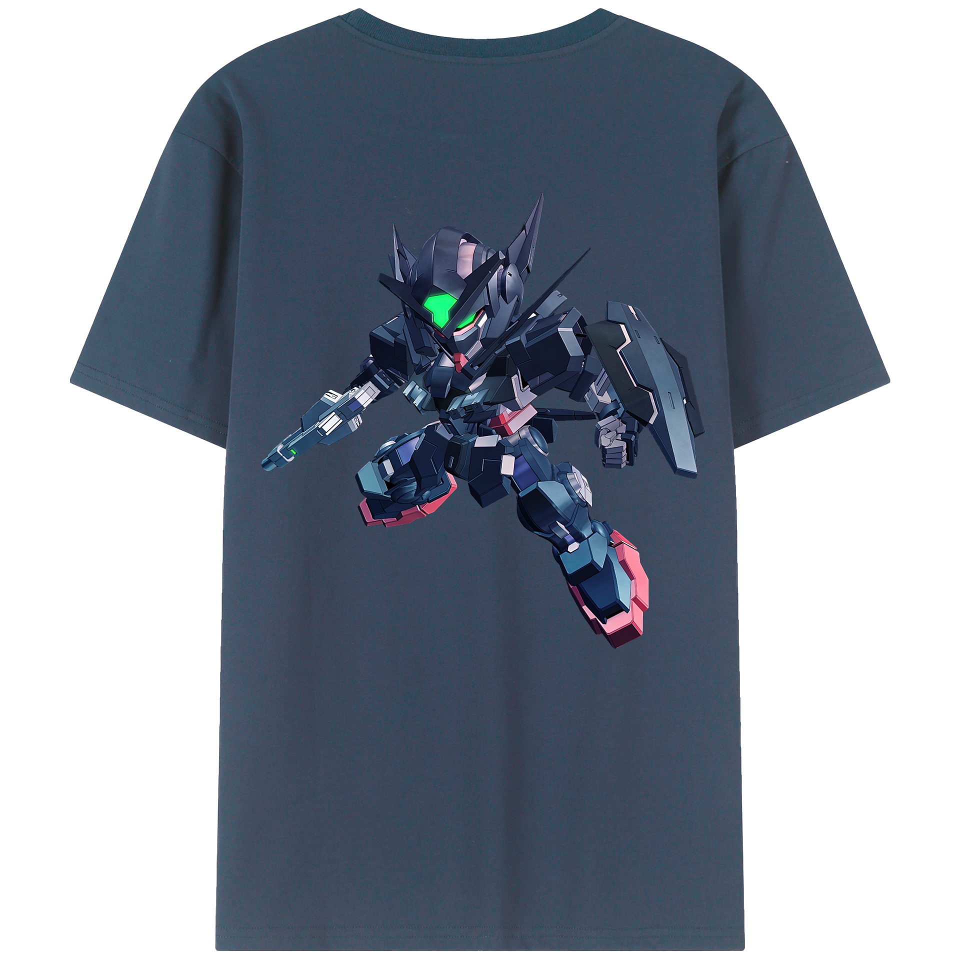 （画像用） 機動戦士ガンダム Mobile Suit Gundam 綿100％ メンズ半袖Tシャツ（バックプリント） 通気性