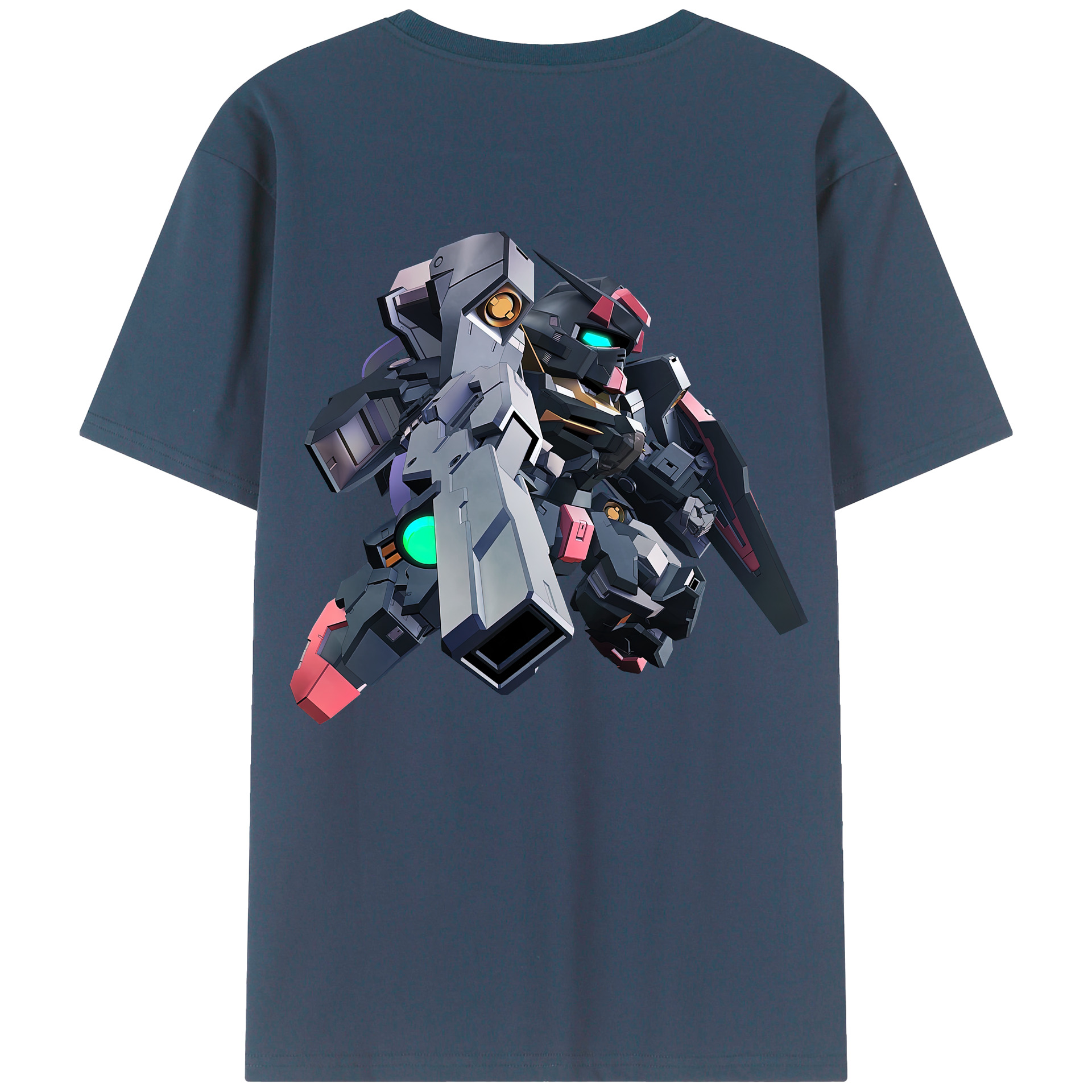 （画像用） 機動戦士ガンダム Mobile Suit Gundam 綿100％ メンズ半袖Tシャツ（バックプリント） 通気性
