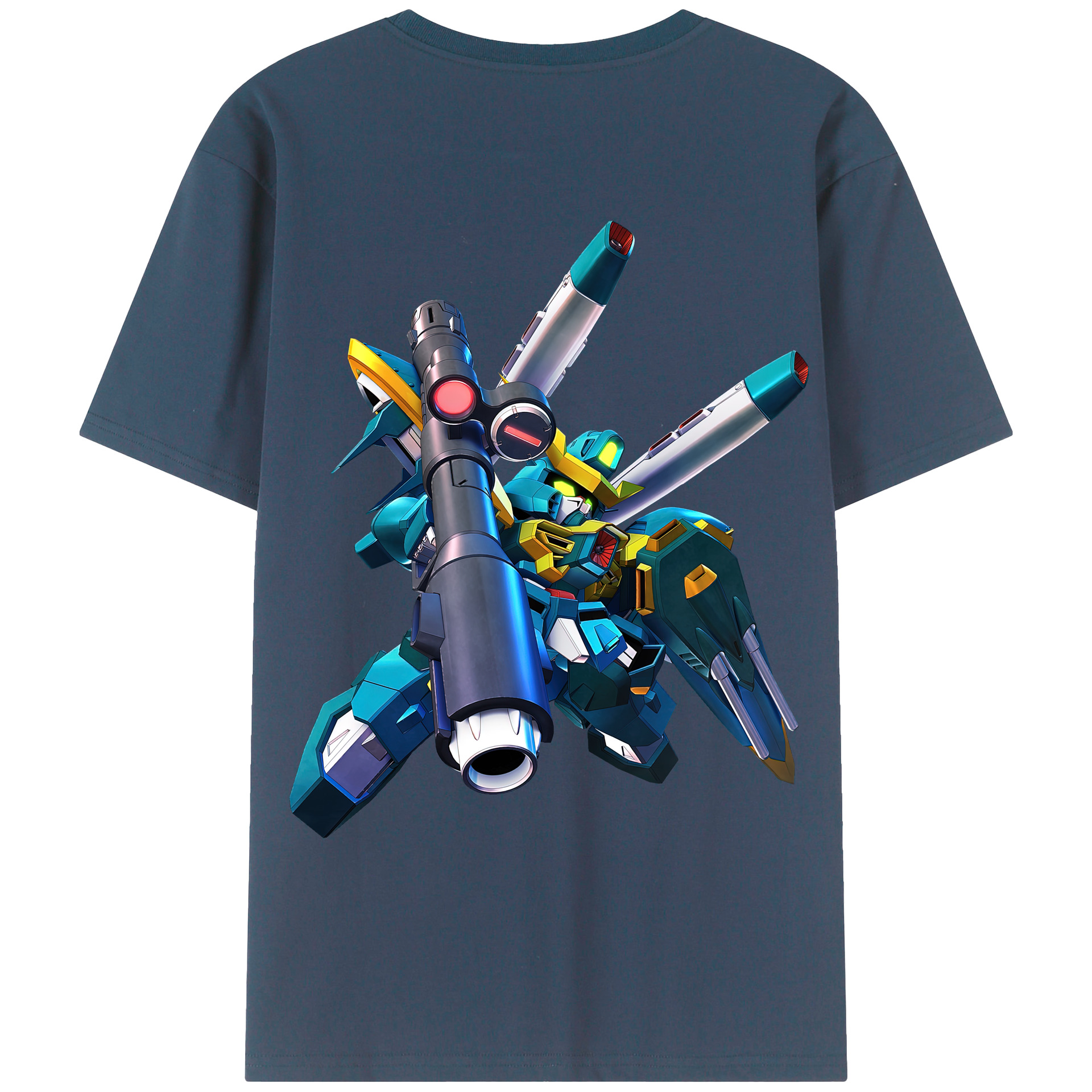 （画像用） 機動戦士ガンダム Mobile Suit Gundam 綿100％ メンズ半袖Tシャツ（バックプリント） 通気性