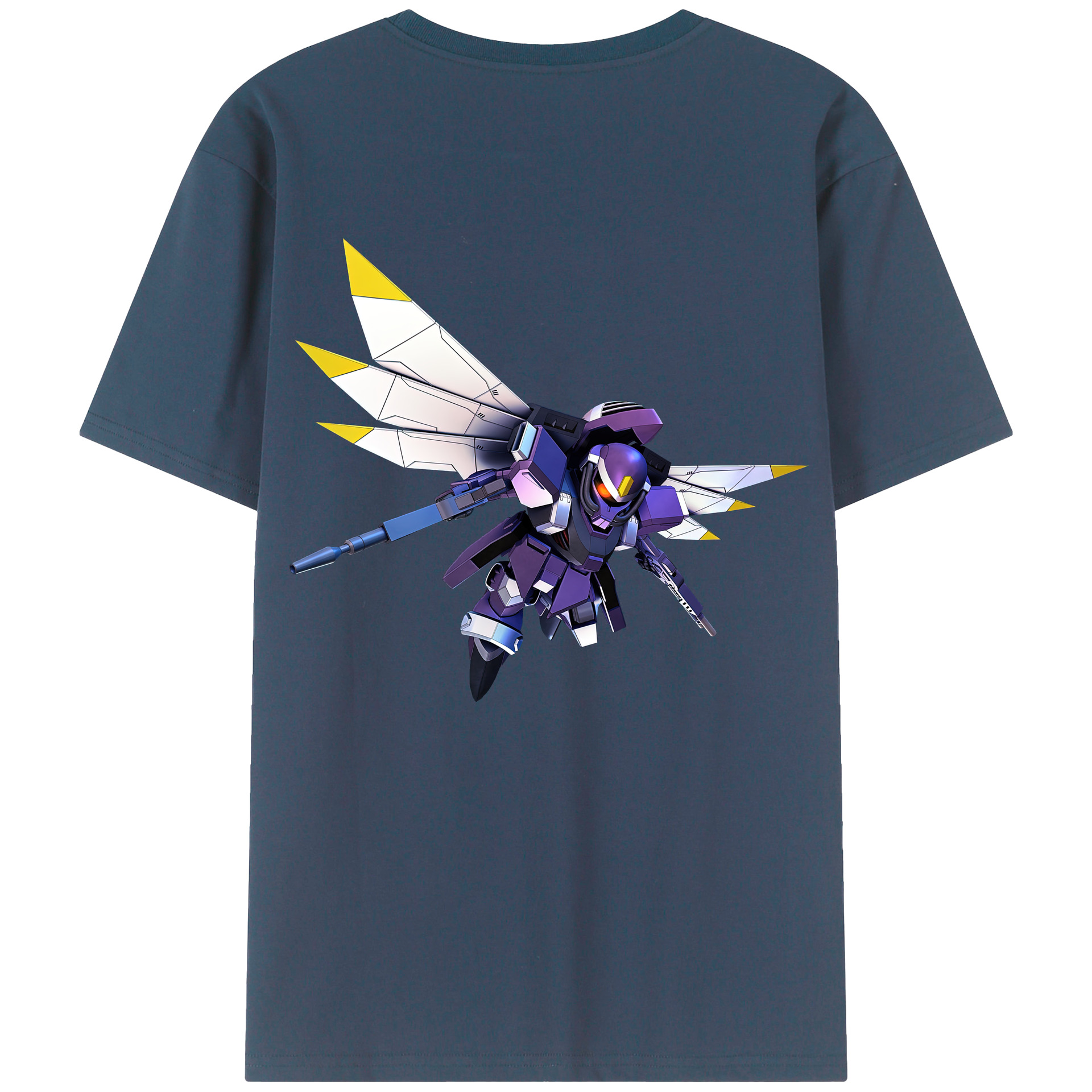 （画像用） 機動戦士ガンダム Mobile Suit Gundam 綿100％ メンズ半袖Tシャツ（バックプリント） 通気性