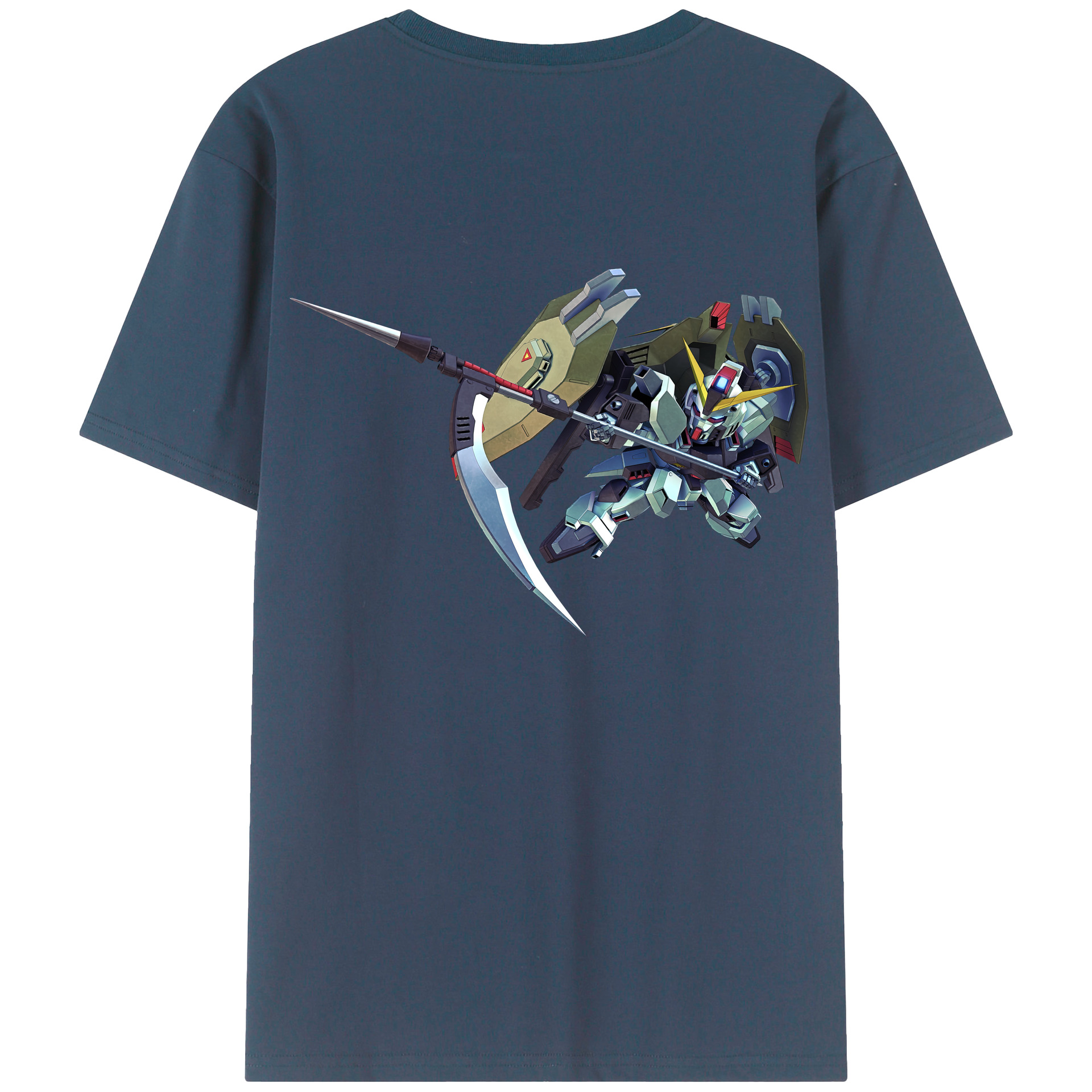 （画像用） 機動戦士ガンダム Mobile Suit Gundam 綿100％ メンズ半袖Tシャツ（バックプリント） 通気性