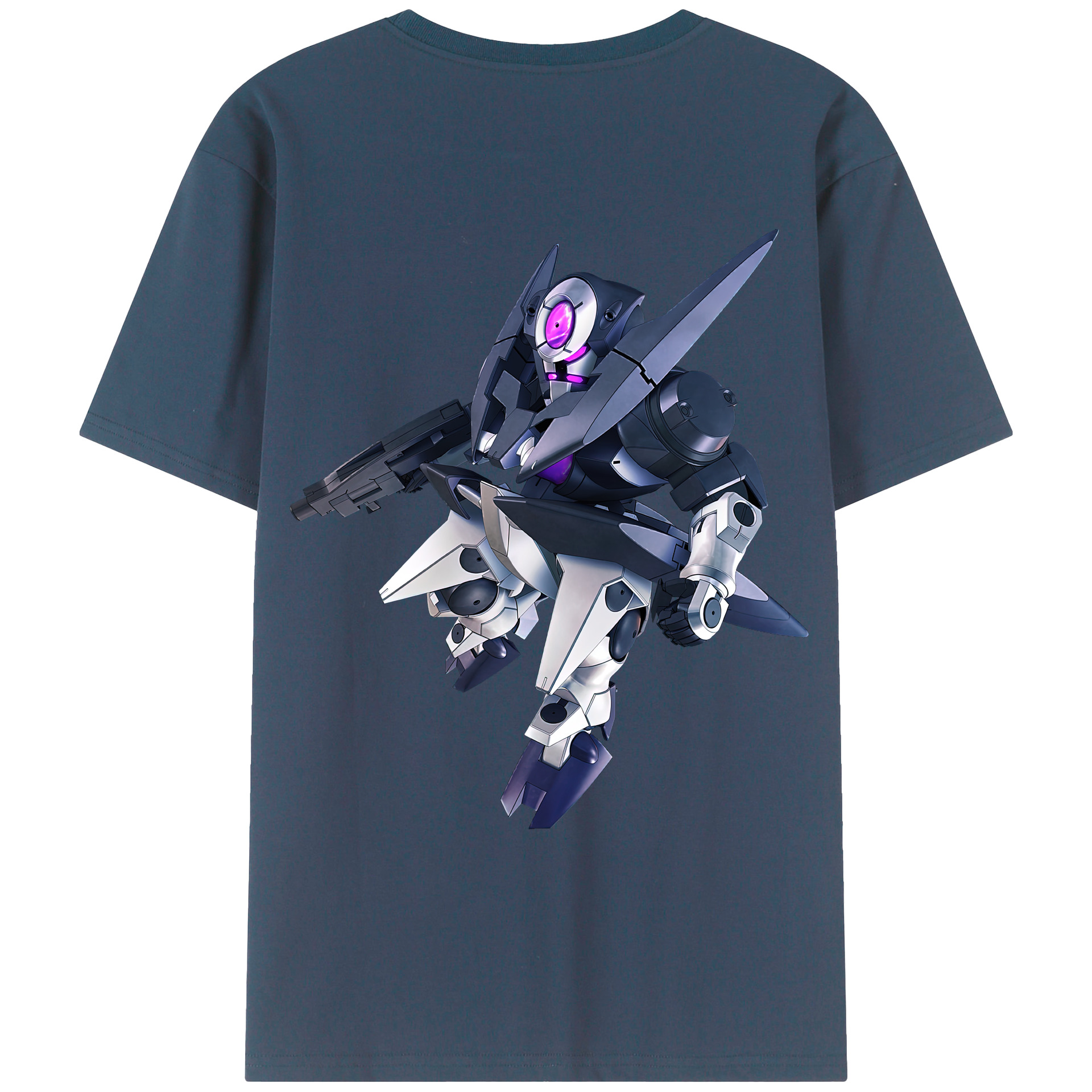 （画像用） 機動戦士ガンダム Mobile Suit Gundam 綿100％ メンズ半袖Tシャツ（バックプリント） 通気性