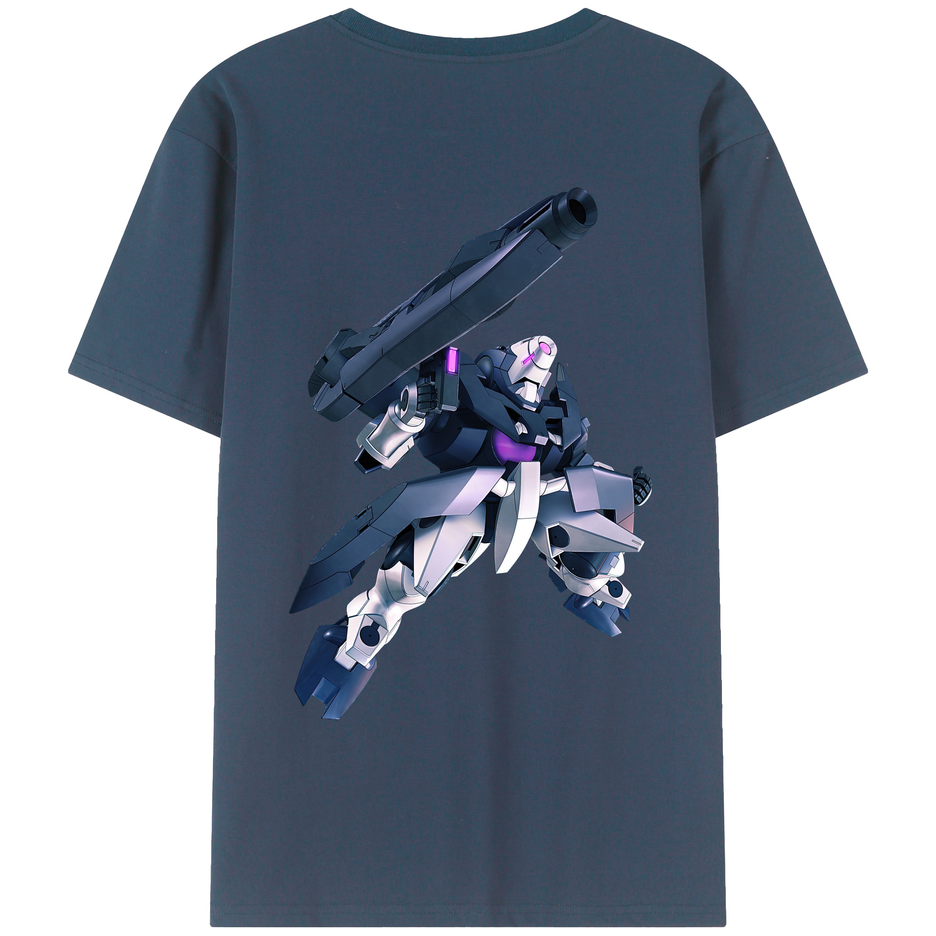 （画像用） 機動戦士ガンダム Mobile Suit Gundam 綿100％ メンズ半袖Tシャツ（バックプリント） 通気性