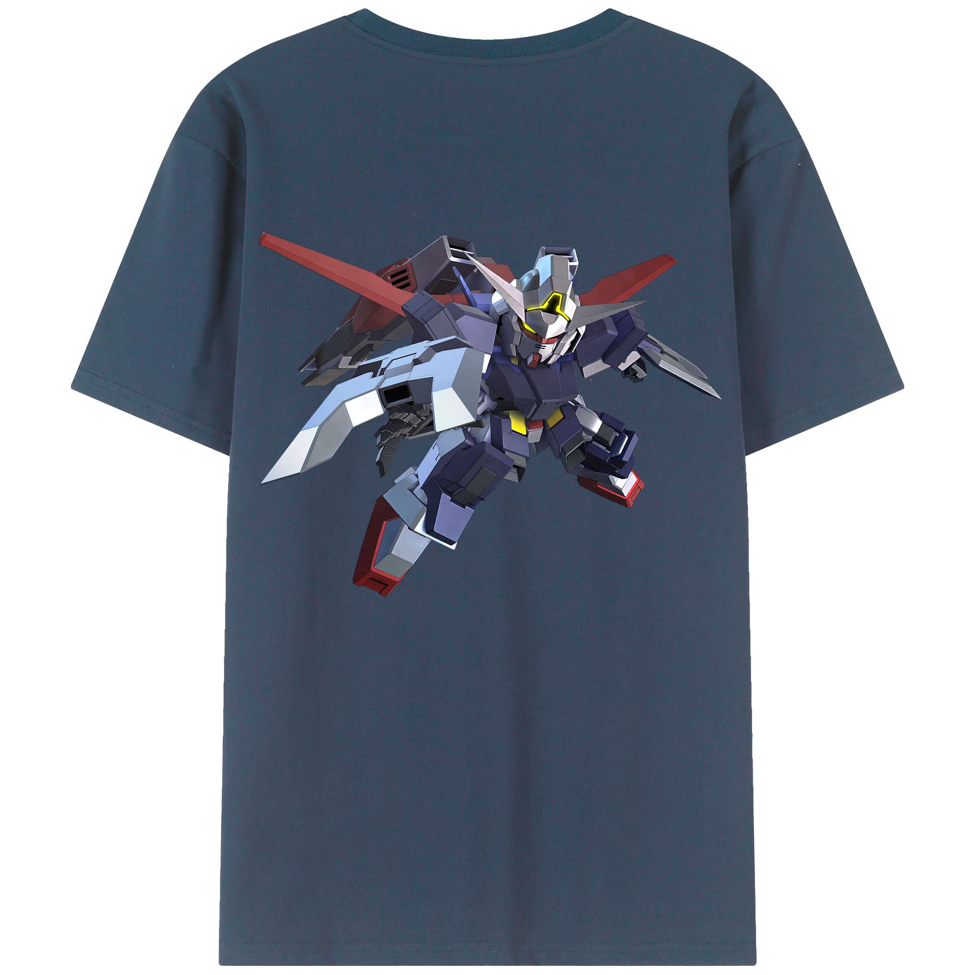 （画像用） 機動戦士ガンダム Mobile Suit Gundam 綿100％ メンズ半袖Tシャツ（バックプリント） 通気性