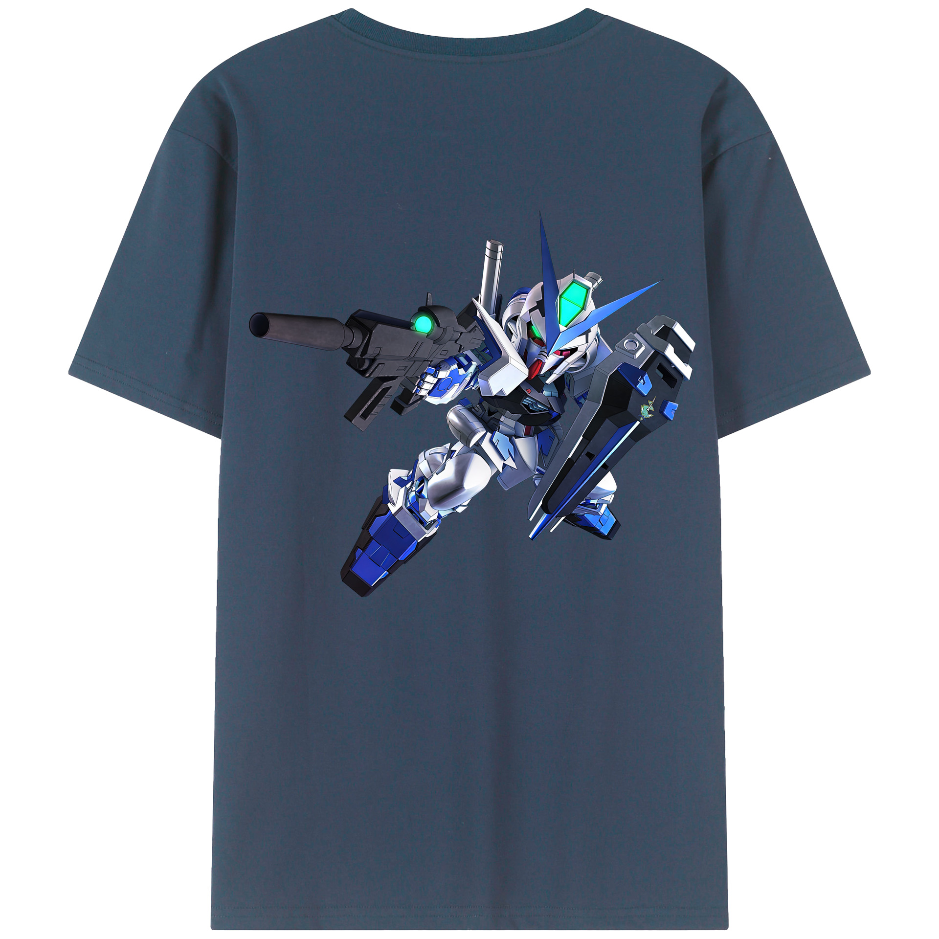 （画像用） 機動戦士ガンダム Mobile Suit Gundam 綿100％ メンズ半袖Tシャツ（バックプリント） 通気性
