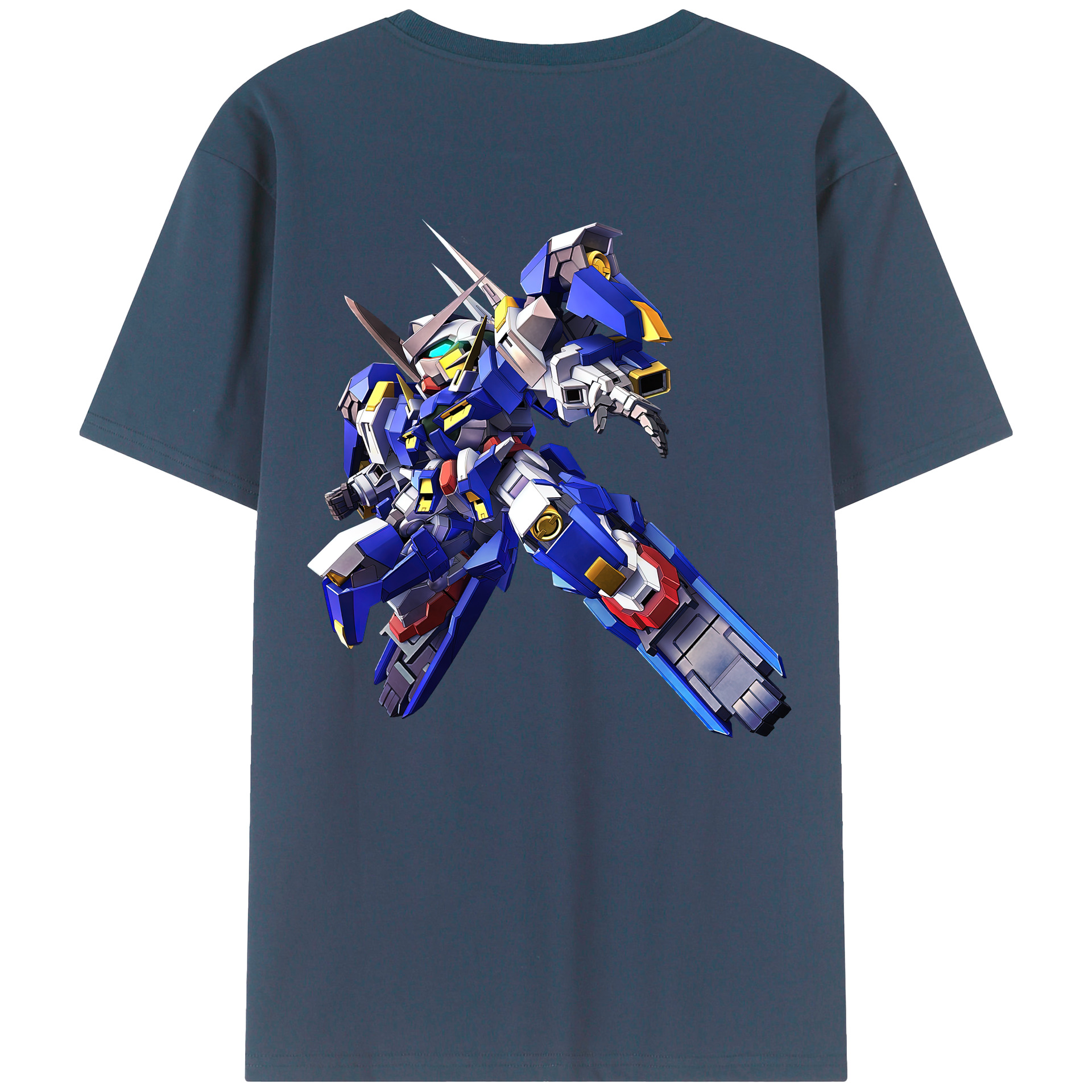 （画像用） 機動戦士ガンダム Mobile Suit Gundam 綿100％ メンズ半袖Tシャツ（バックプリント） 通気性
