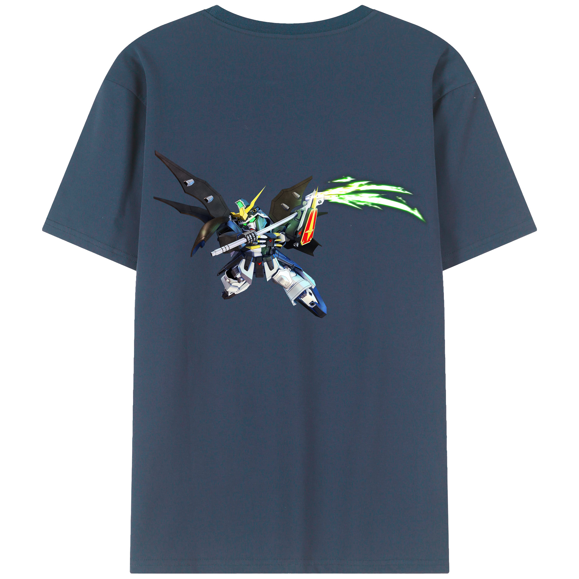 （画像用） 機動戦士ガンダム Mobile Suit Gundam 綿100％ メンズ半袖Tシャツ（バックプリント） 通気性