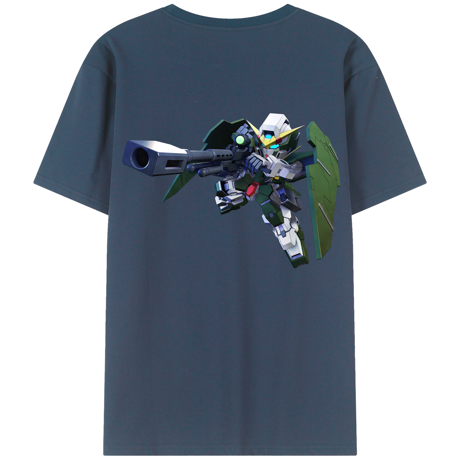 （画像用） 機動戦士ガンダム Mobile Suit Gundam 綿100％ メンズ半袖Tシャツ（バックプリント） 通気性