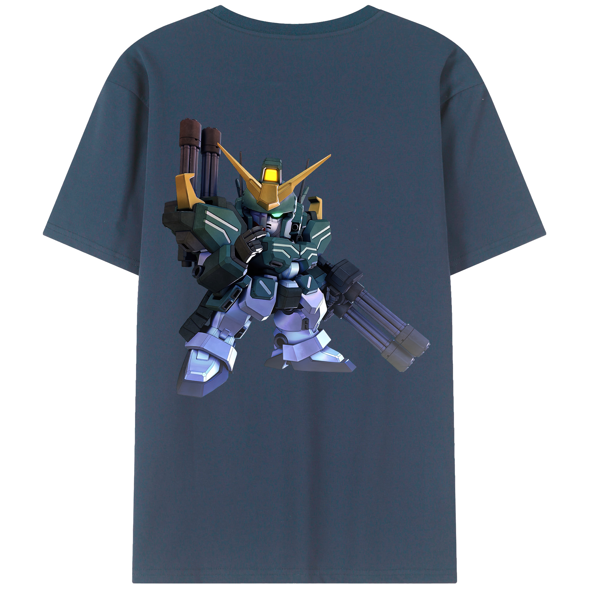 （画像用） 機動戦士ガンダム Mobile Suit Gundam 綿100％ メンズ半袖Tシャツ（バックプリント） 通気性