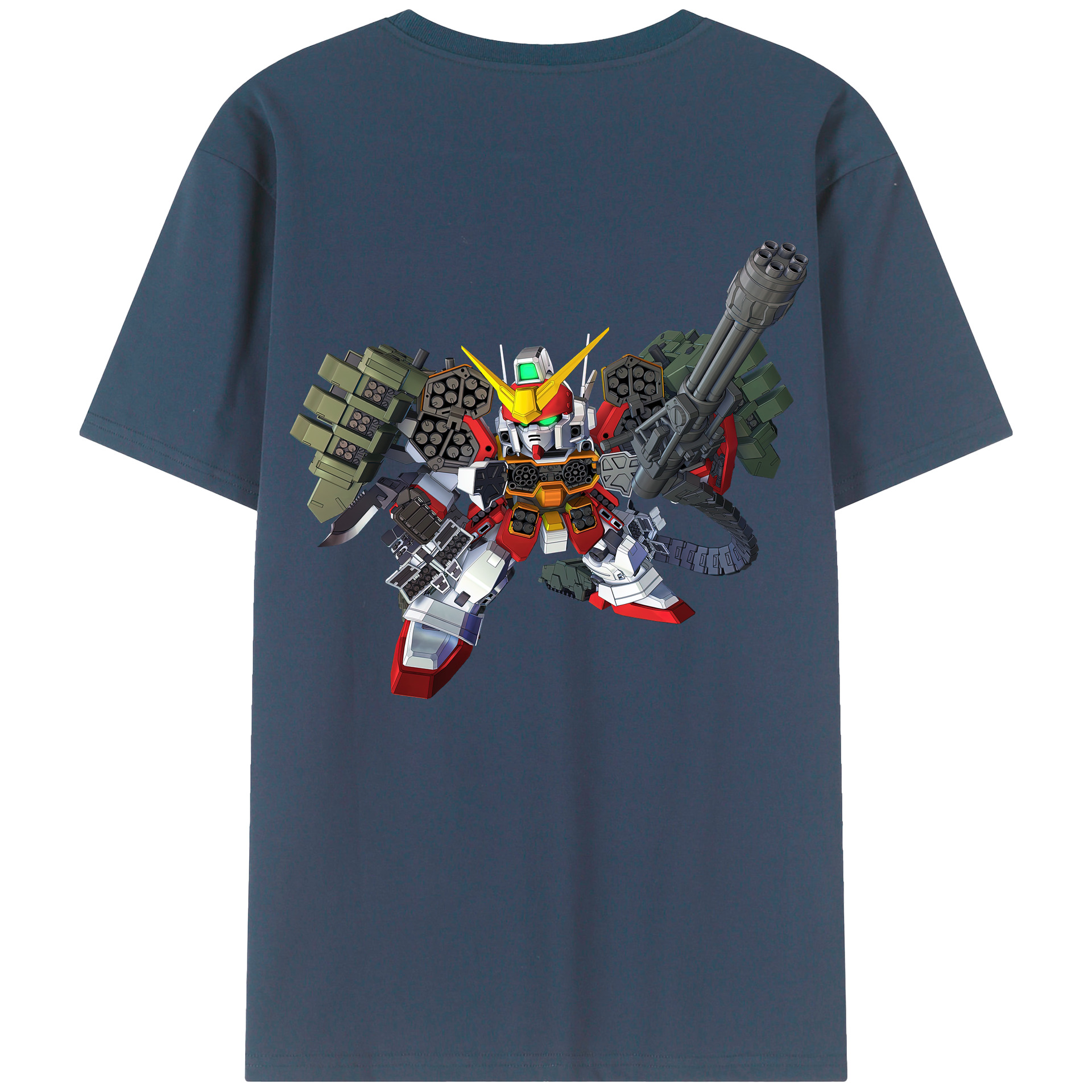 （画像用） 機動戦士ガンダム Mobile Suit Gundam 綿100％ メンズ半袖Tシャツ（バックプリント） 通気性