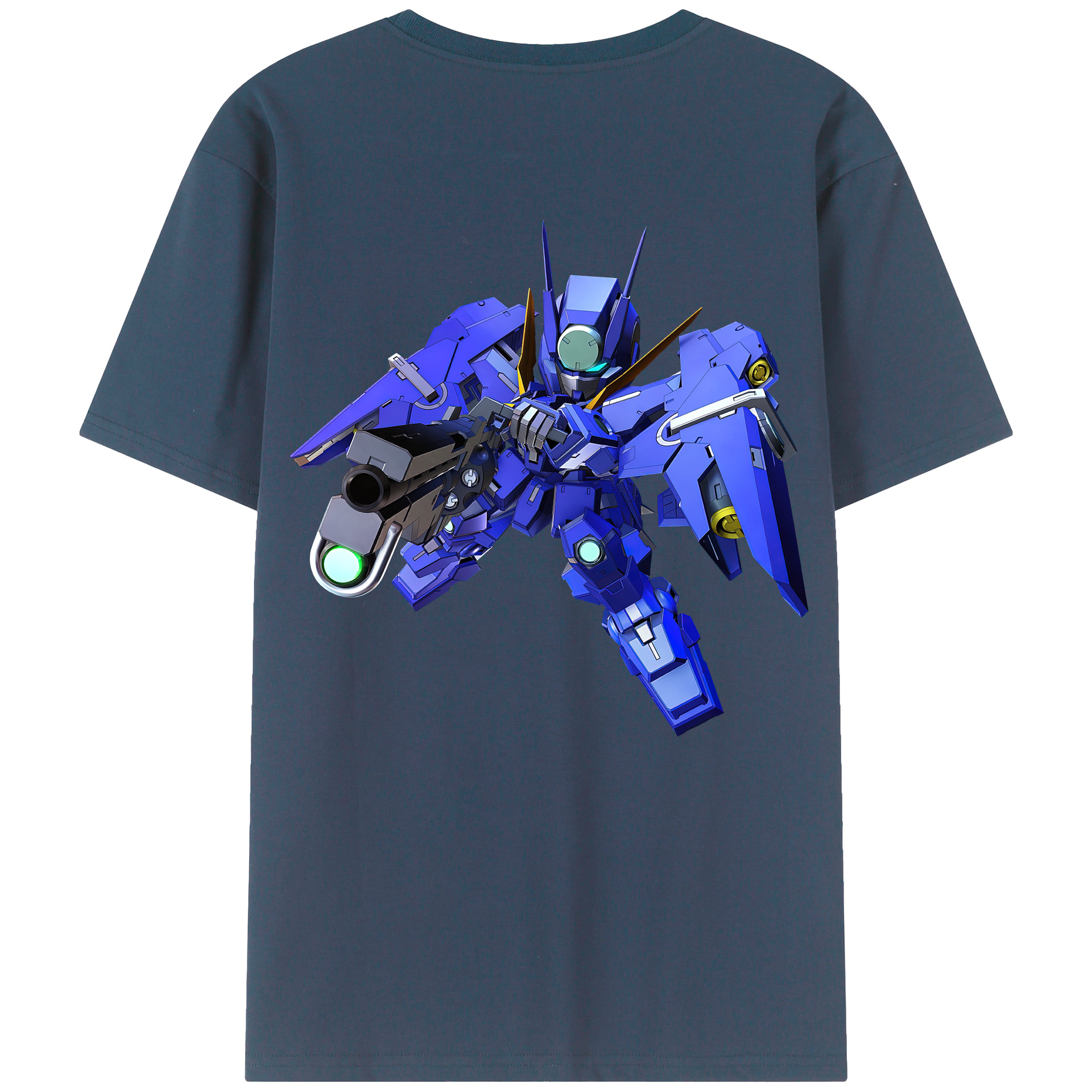 （画像用） 機動戦士ガンダム Mobile Suit Gundam 綿100％ メンズ半袖Tシャツ（バックプリント） 通気性