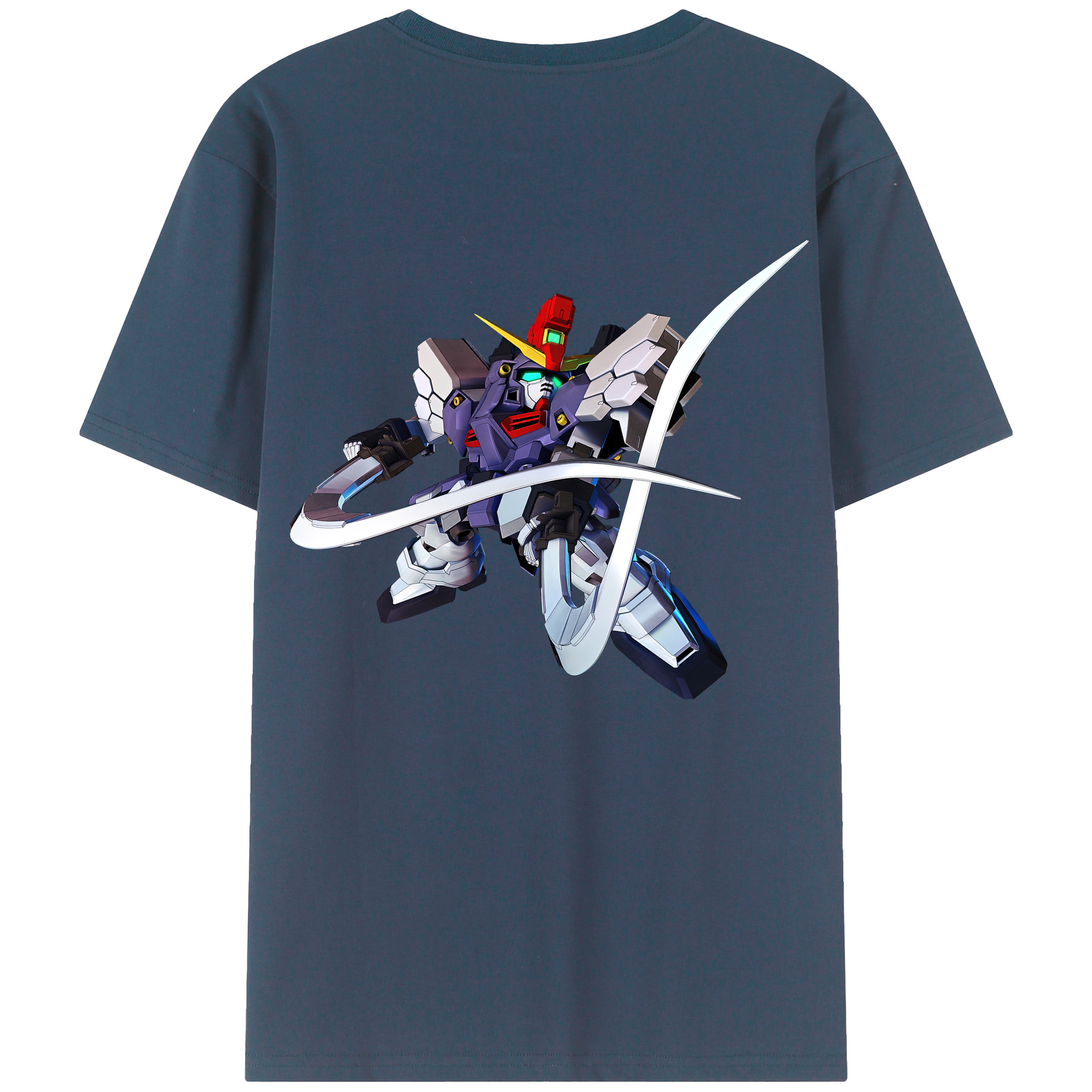 （画像用） 機動戦士ガンダム Mobile Suit Gundam 綿100％ メンズ半袖Tシャツ（バックプリント） 通気性