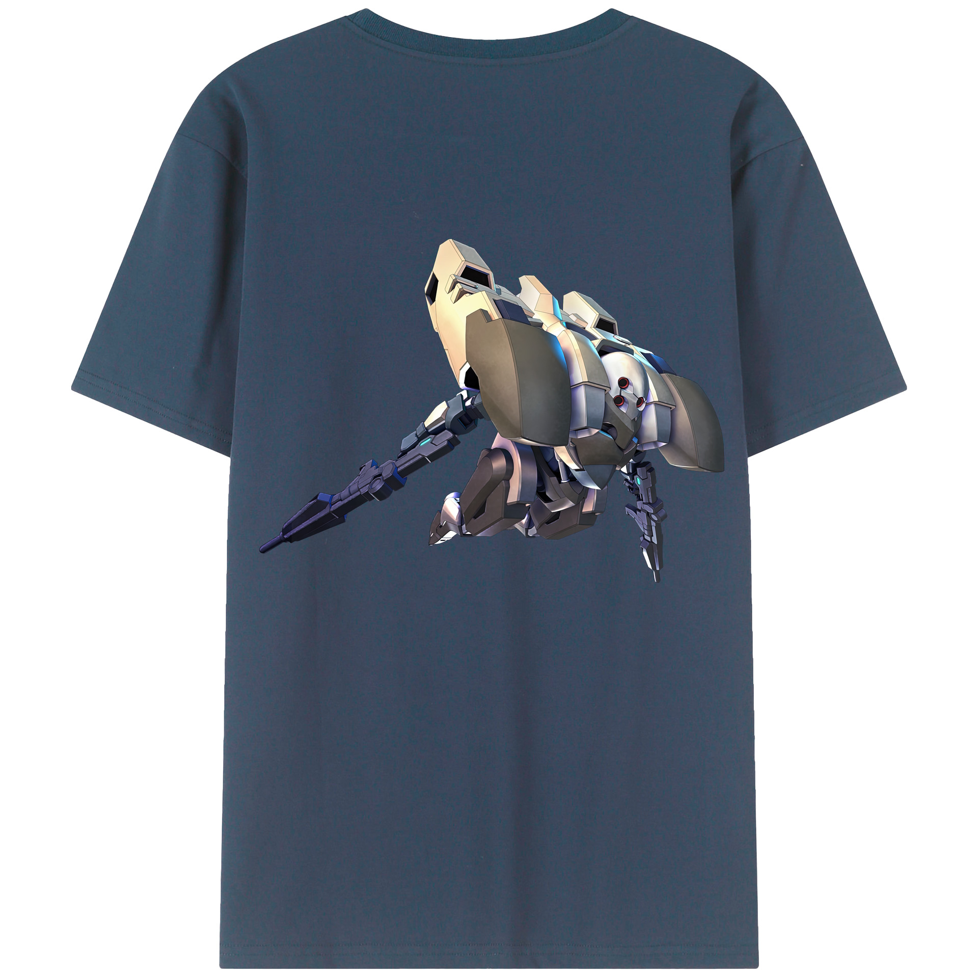 （画像用） 機動戦士ガンダム Mobile Suit Gundam 綿100％ メンズ半袖Tシャツ（バックプリント） 通気性