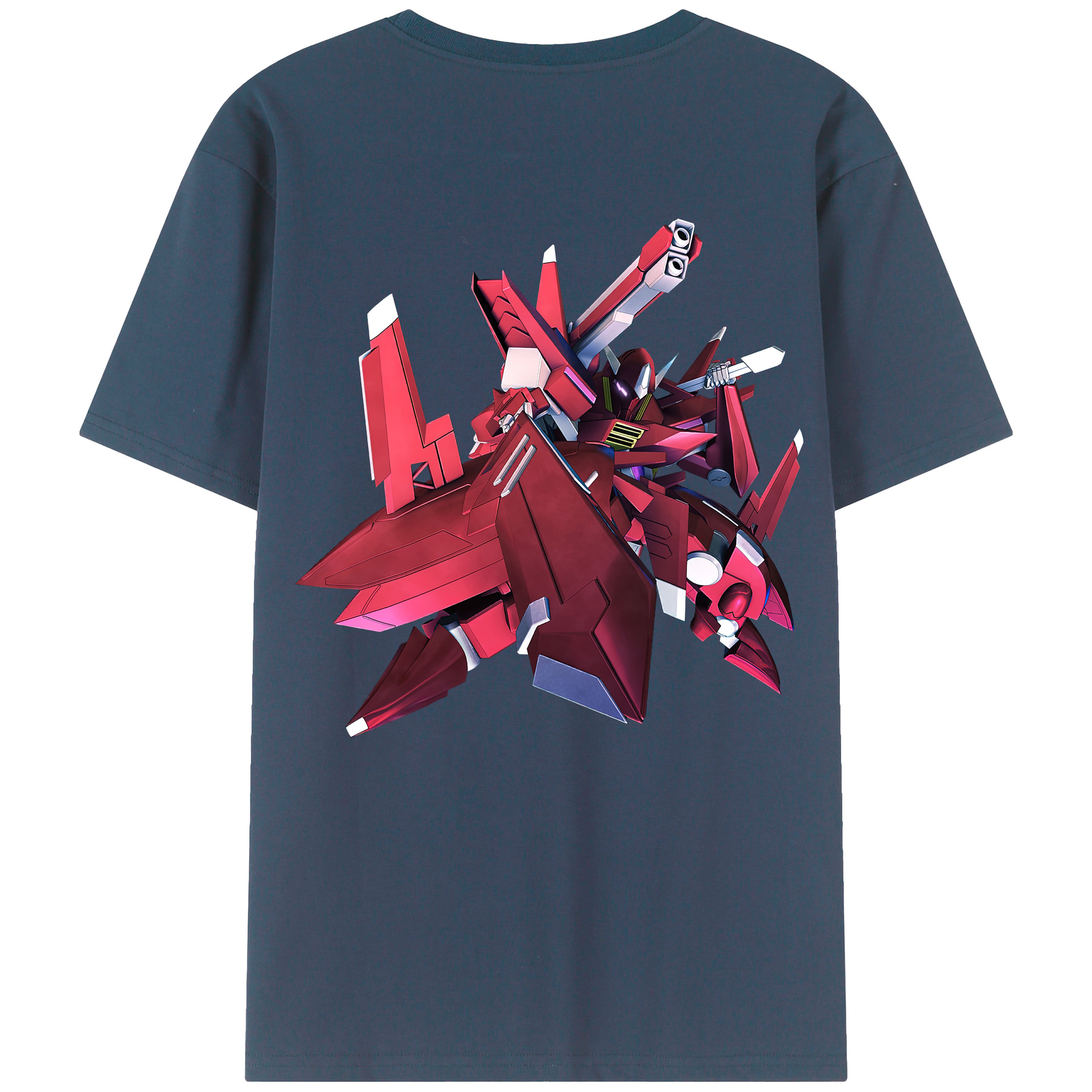 （画像用） 機動戦士ガンダム Mobile Suit Gundam 綿100％ メンズ半袖Tシャツ（バックプリント） 通気性