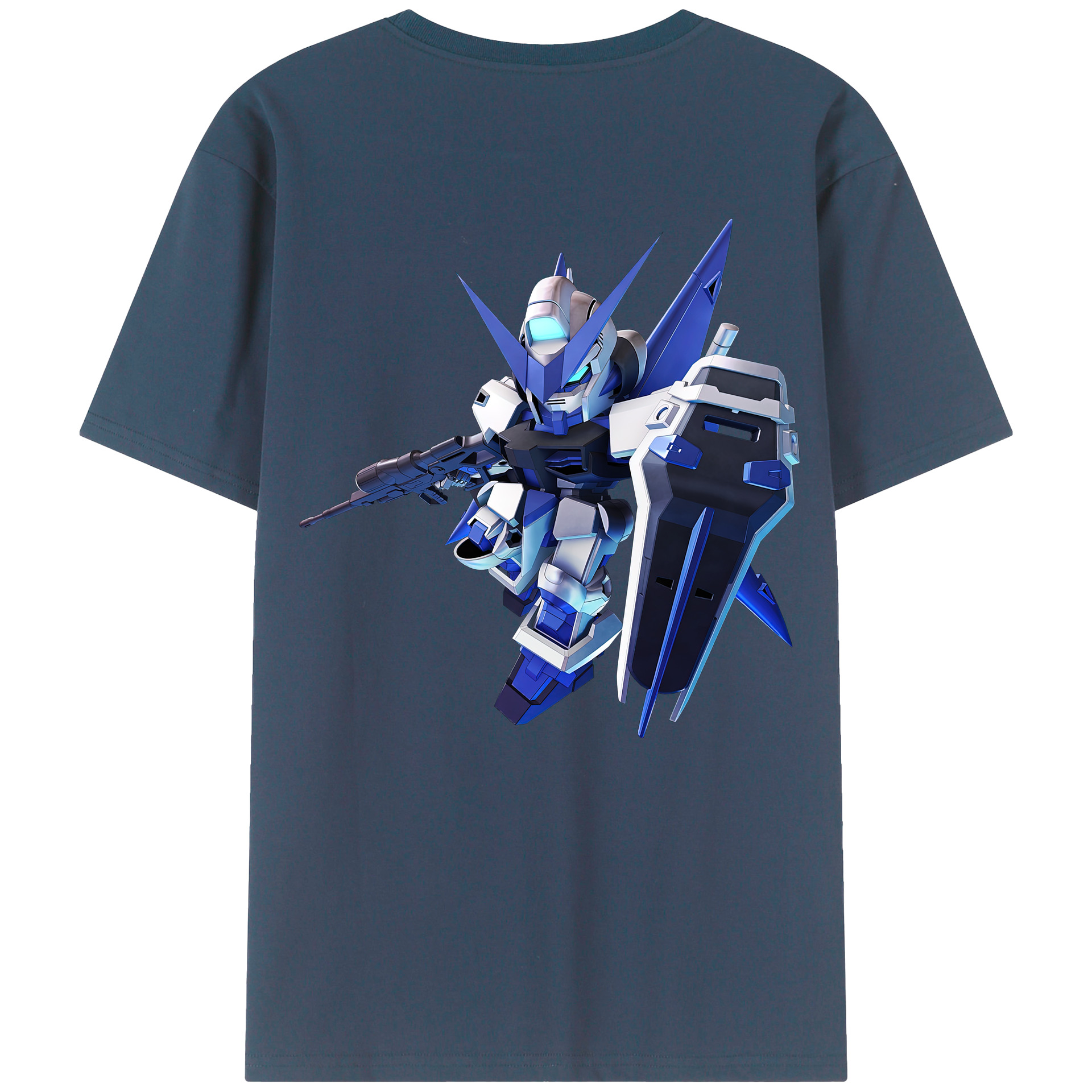 （画像用） 機動戦士ガンダム Mobile Suit Gundam 綿100％ メンズ半袖Tシャツ（バックプリント） 通気性