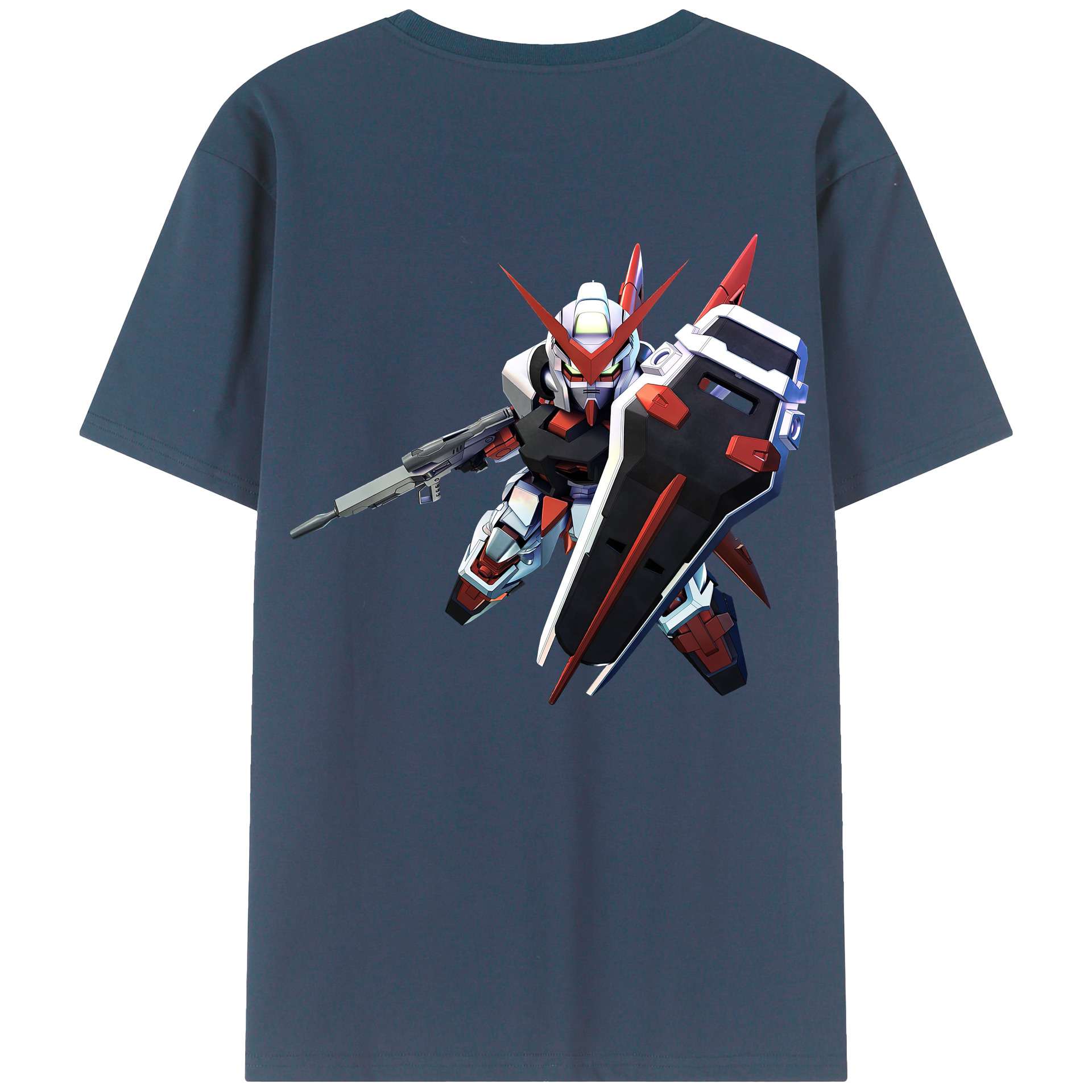 （画像用） 機動戦士ガンダム Mobile Suit Gundam 綿100％ メンズ半袖Tシャツ（バックプリント） 通気性