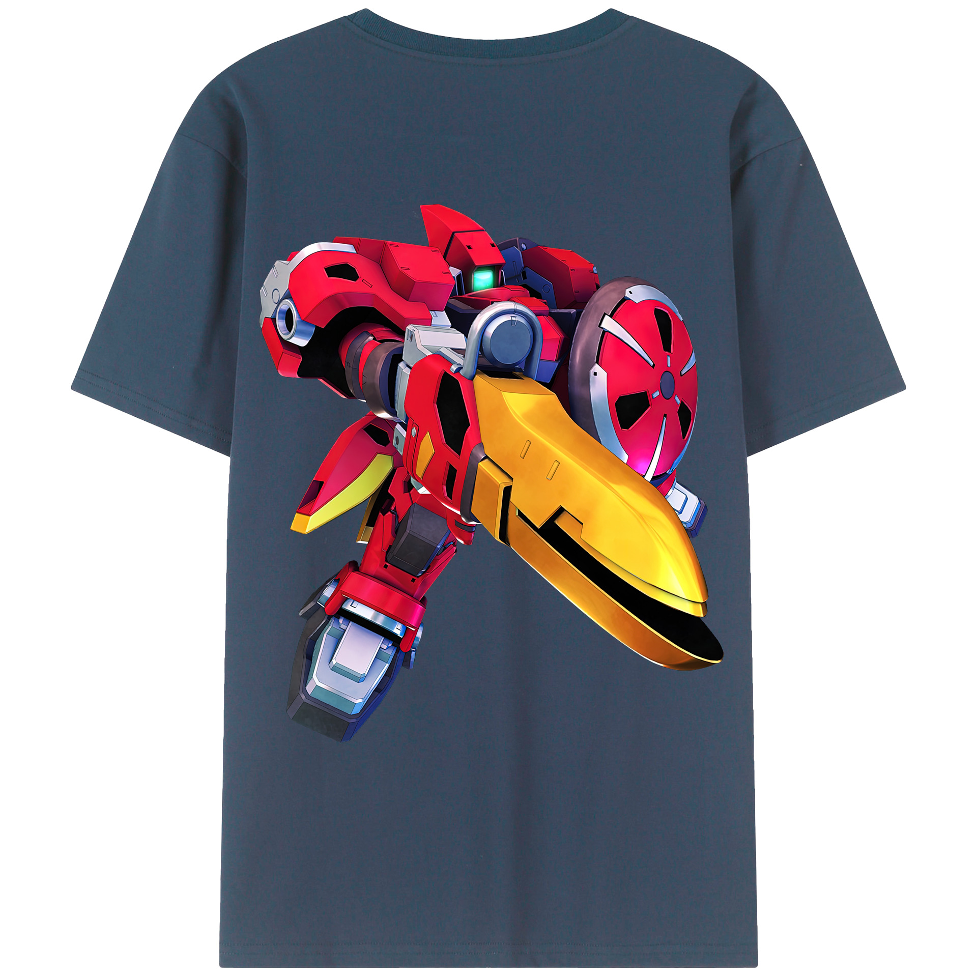 （画像用） 機動戦士ガンダム Mobile Suit Gundam 綿100％ メンズ半袖Tシャツ（バックプリント） 通気性
