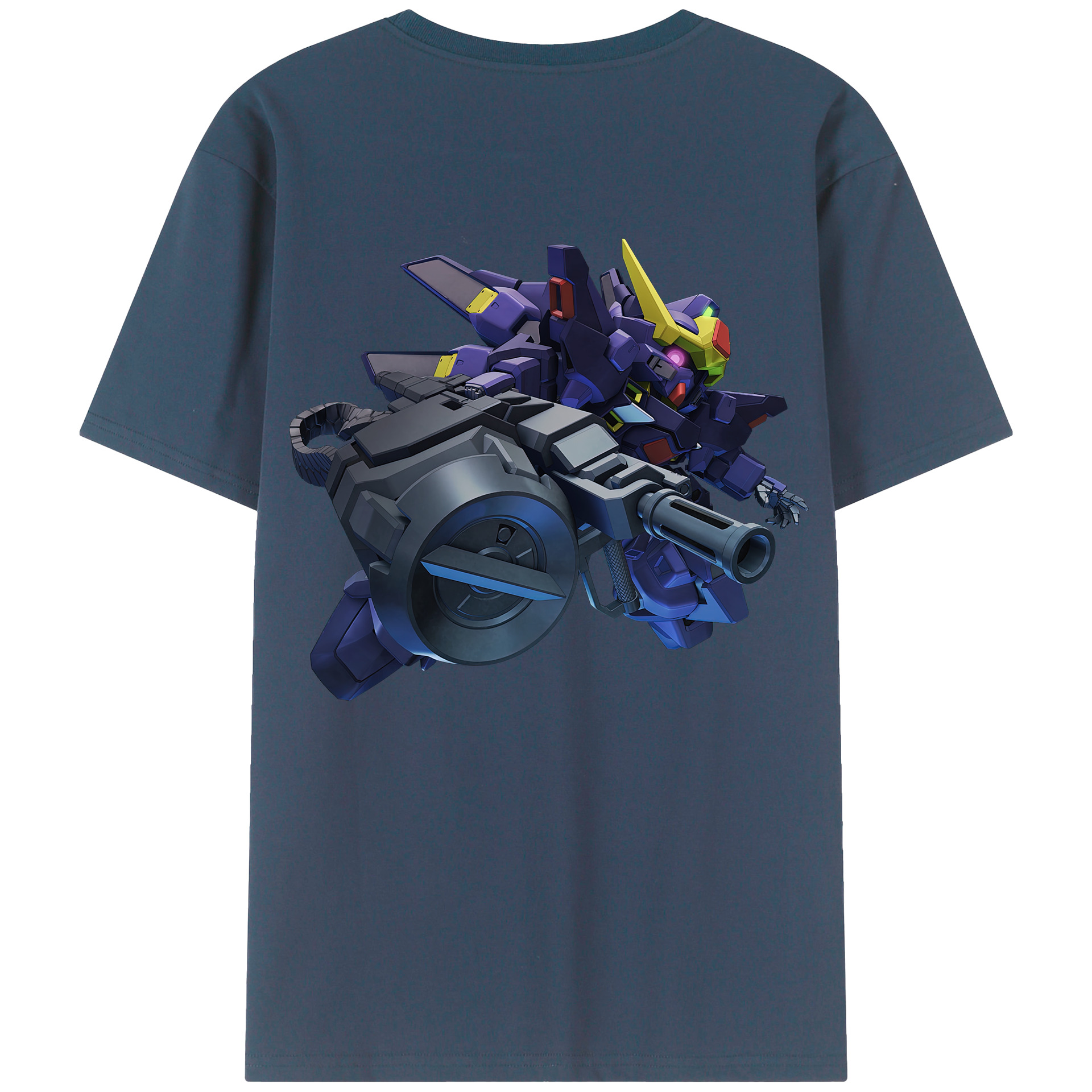 （画像用） 機動戦士ガンダム Mobile Suit Gundam 綿100％ メンズ半袖Tシャツ（バックプリント） 通気性