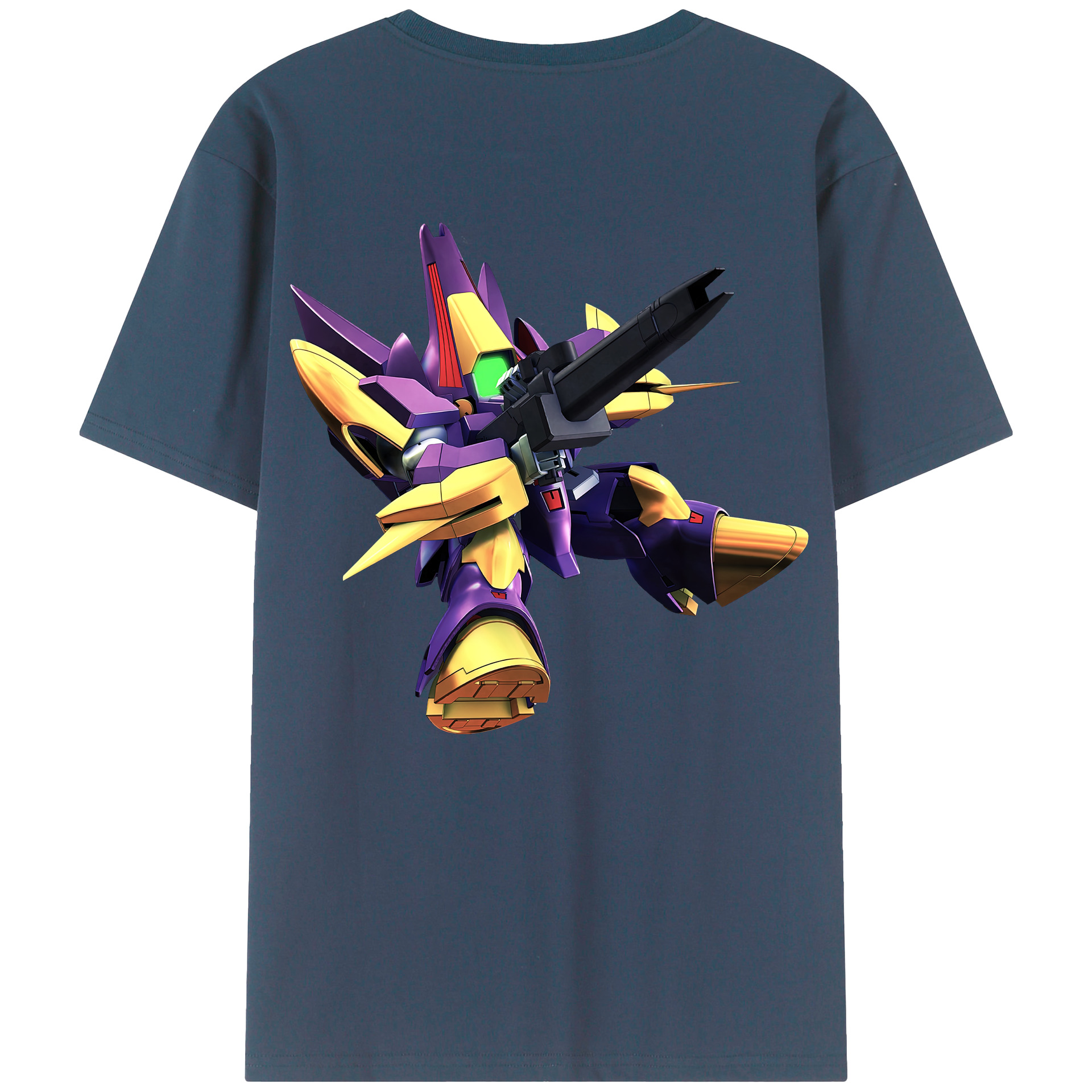 （画像用） 機動戦士ガンダム Mobile Suit Gundam 綿100％ メンズ半袖Tシャツ（バックプリント） 通気性