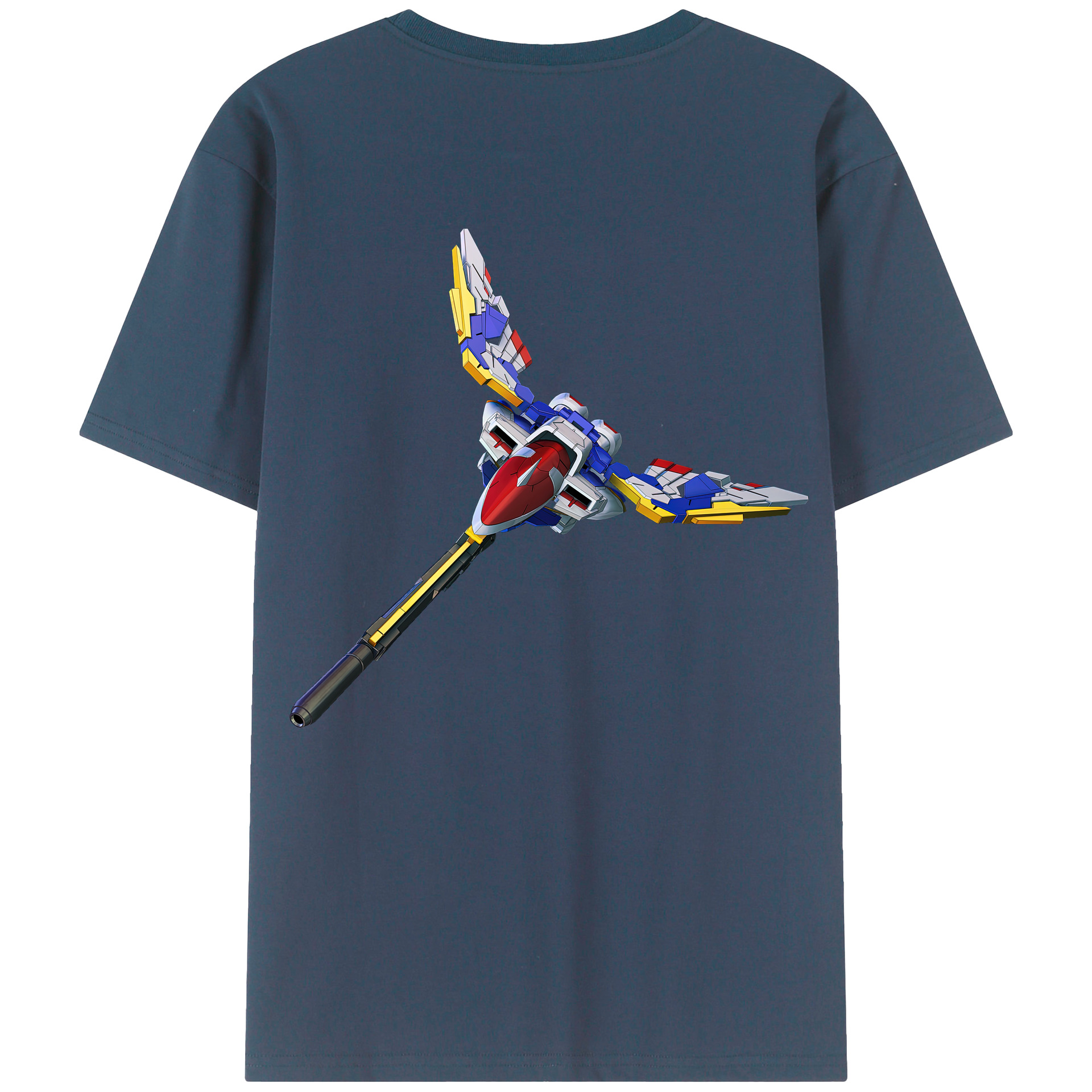 （画像用） 機動戦士ガンダム Mobile Suit Gundam 綿100％ メンズ半袖Tシャツ（バックプリント） 通気性