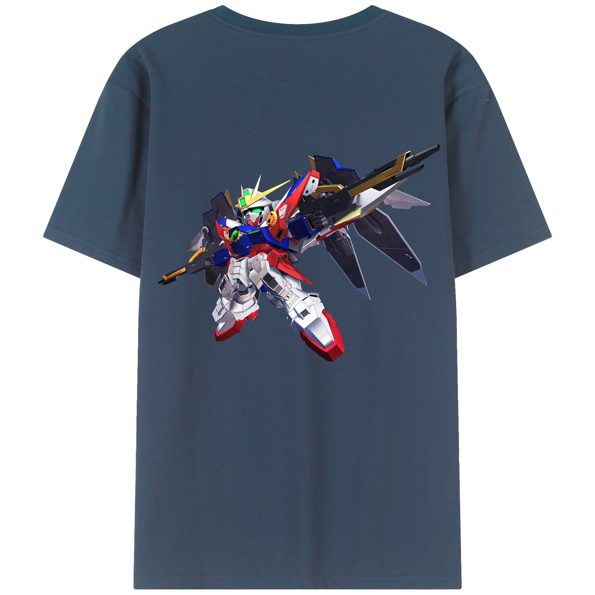 （画像用） 機動戦士ガンダム Mobile Suit Gundam 綿100％ メンズ半袖Tシャツ（バックプリント） 通気性
