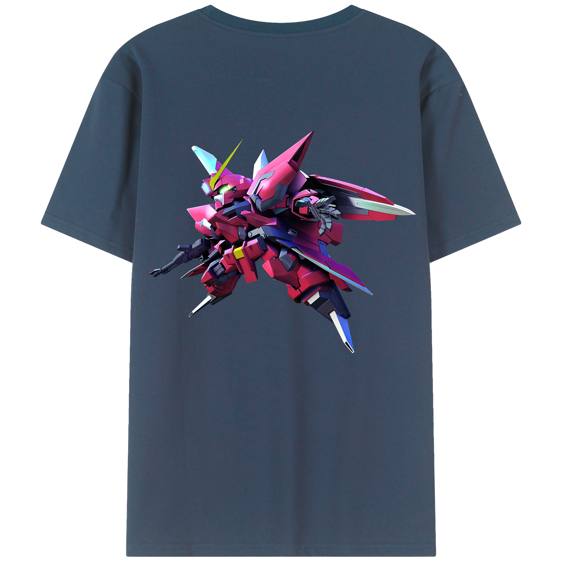 （画像用） 機動戦士ガンダム Mobile Suit Gundam 綿100％ メンズ半袖Tシャツ（バックプリント） 通気性