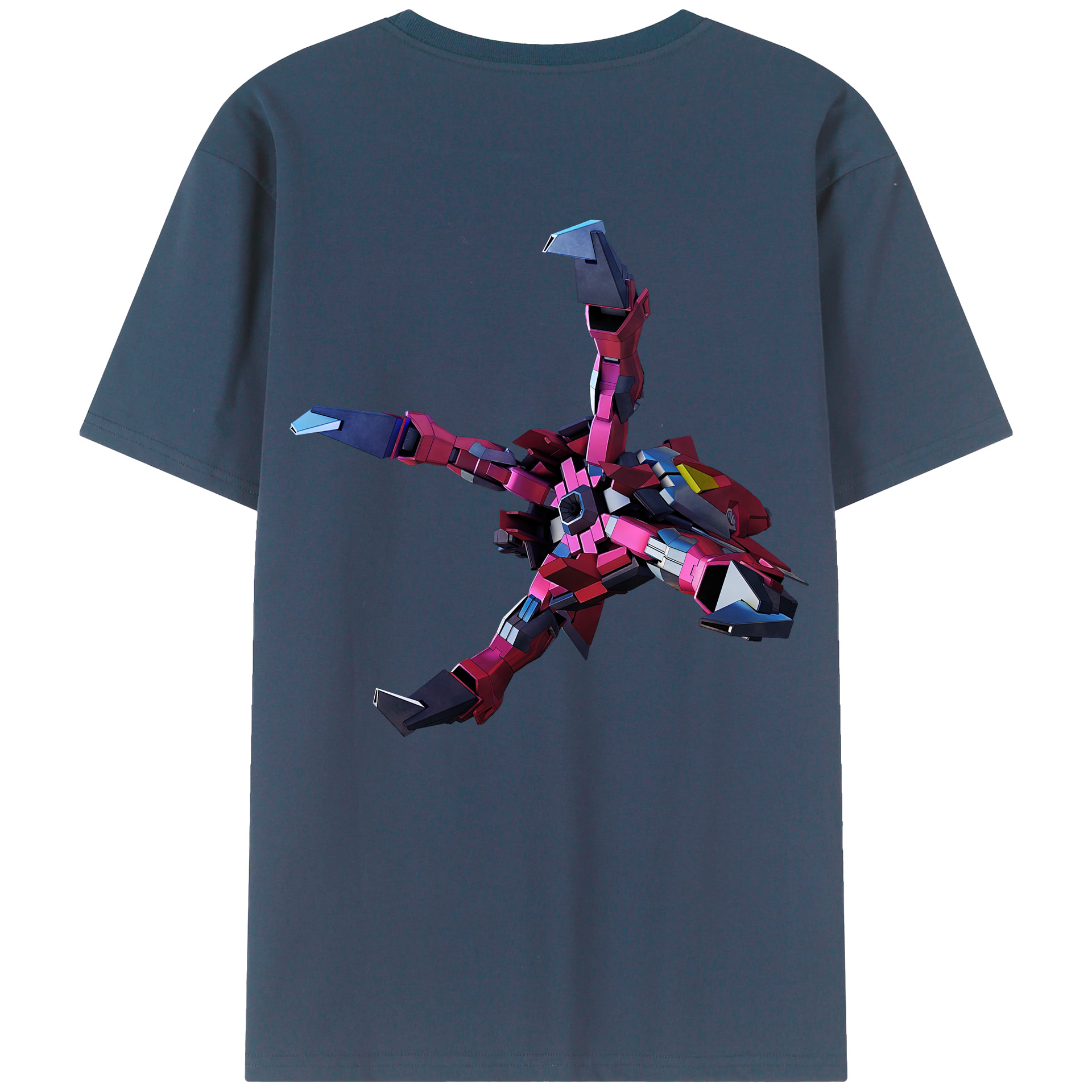 （画像用） 機動戦士ガンダム Mobile Suit Gundam 綿100％ メンズ半袖Tシャツ（バックプリント） 通気性