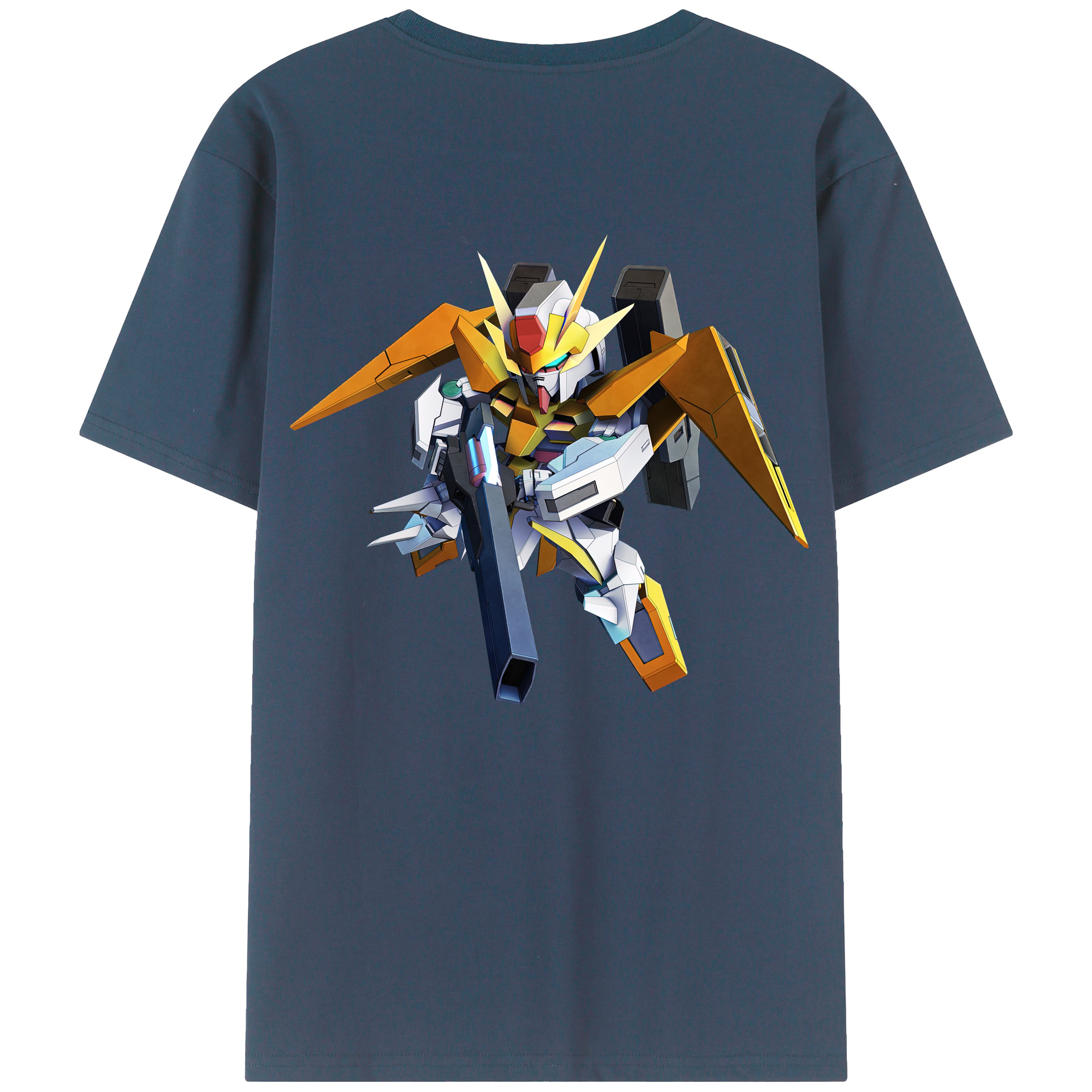 （画像用） 機動戦士ガンダム Mobile Suit Gundam 綿100％ メンズ半袖Tシャツ（バックプリント） 通気性