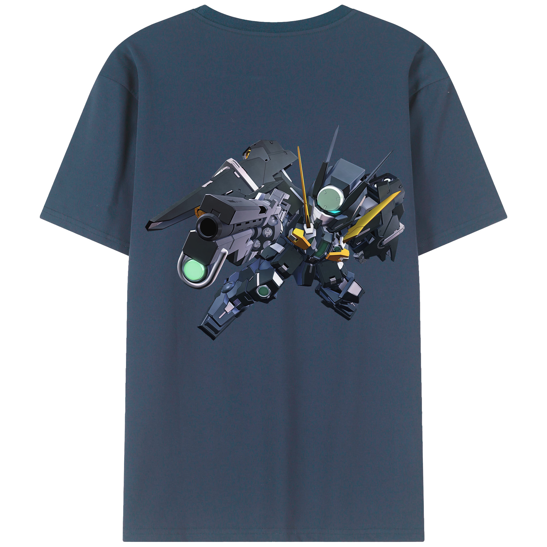 （画像用） 機動戦士ガンダム Mobile Suit Gundam 綿100％ メンズ半袖Tシャツ（バックプリント） 通気性