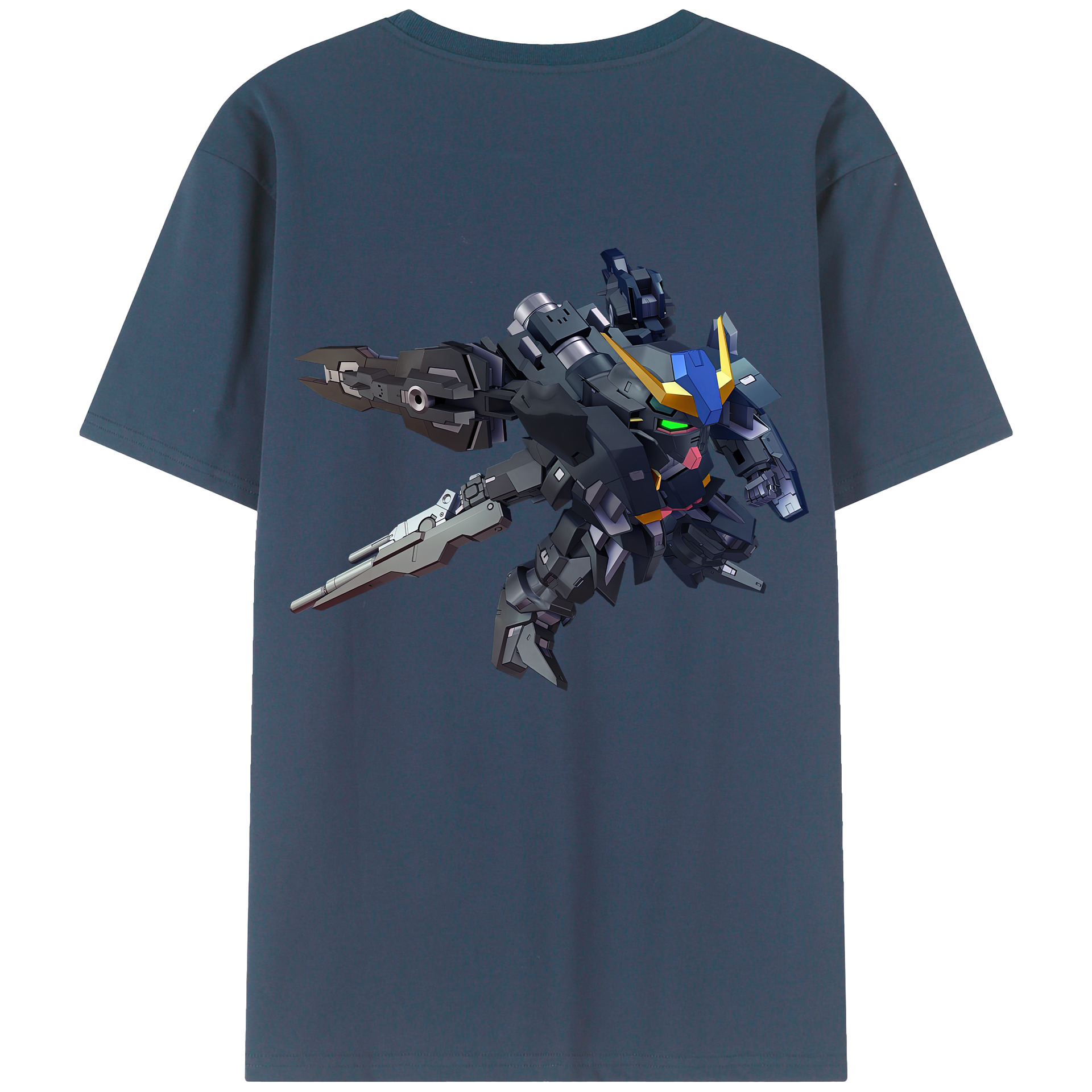 （画像用） 機動戦士ガンダム Mobile Suit Gundam 綿100％ メンズ半袖Tシャツ（バックプリント） 通気性