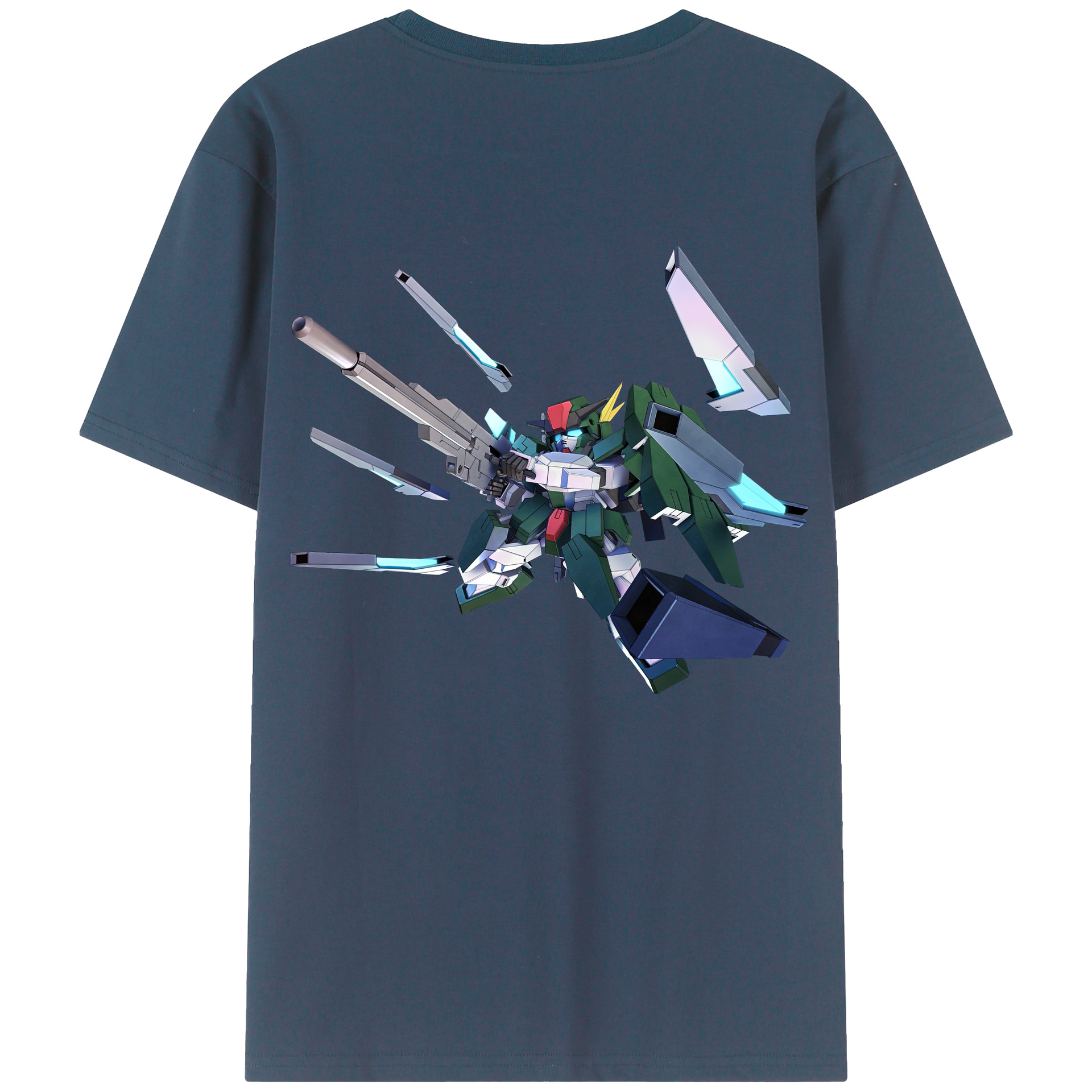 （画像用） 機動戦士ガンダム Mobile Suit Gundam 綿100％ メンズ半袖Tシャツ（バックプリント） 通気性