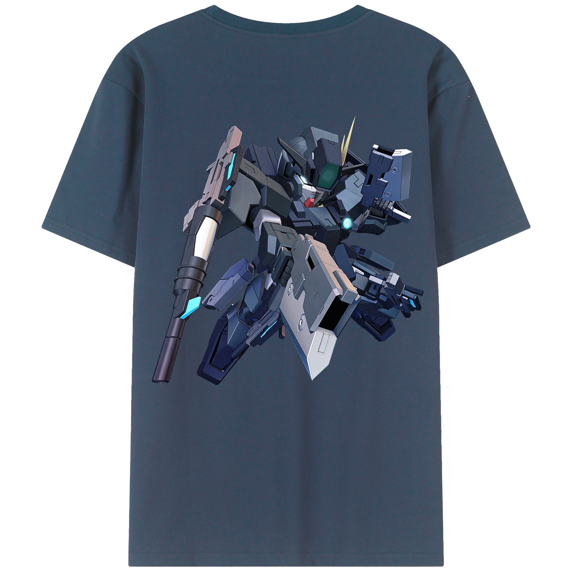 （画像用） 機動戦士ガンダム Mobile Suit Gundam 綿100％ メンズ半袖Tシャツ（バックプリント） 通気性