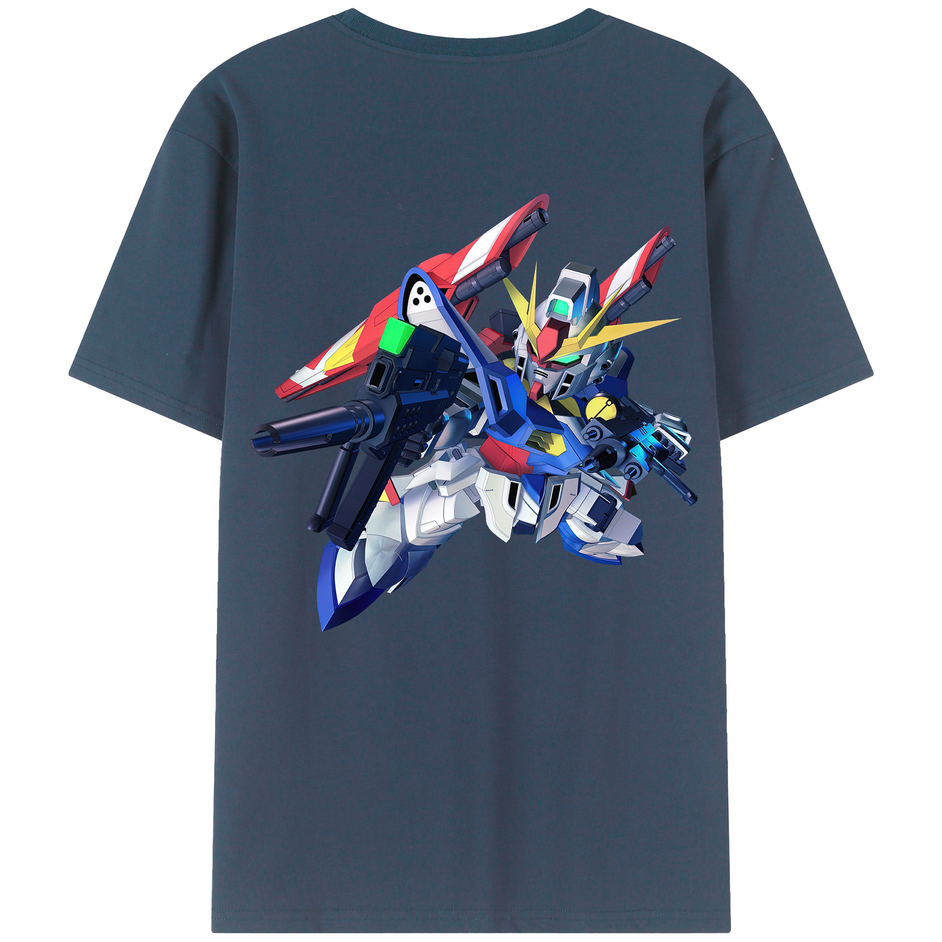 （画像用） 機動戦士ガンダム Mobile Suit Gundam 綿100％ メンズ半袖Tシャツ（バックプリント） 通気性