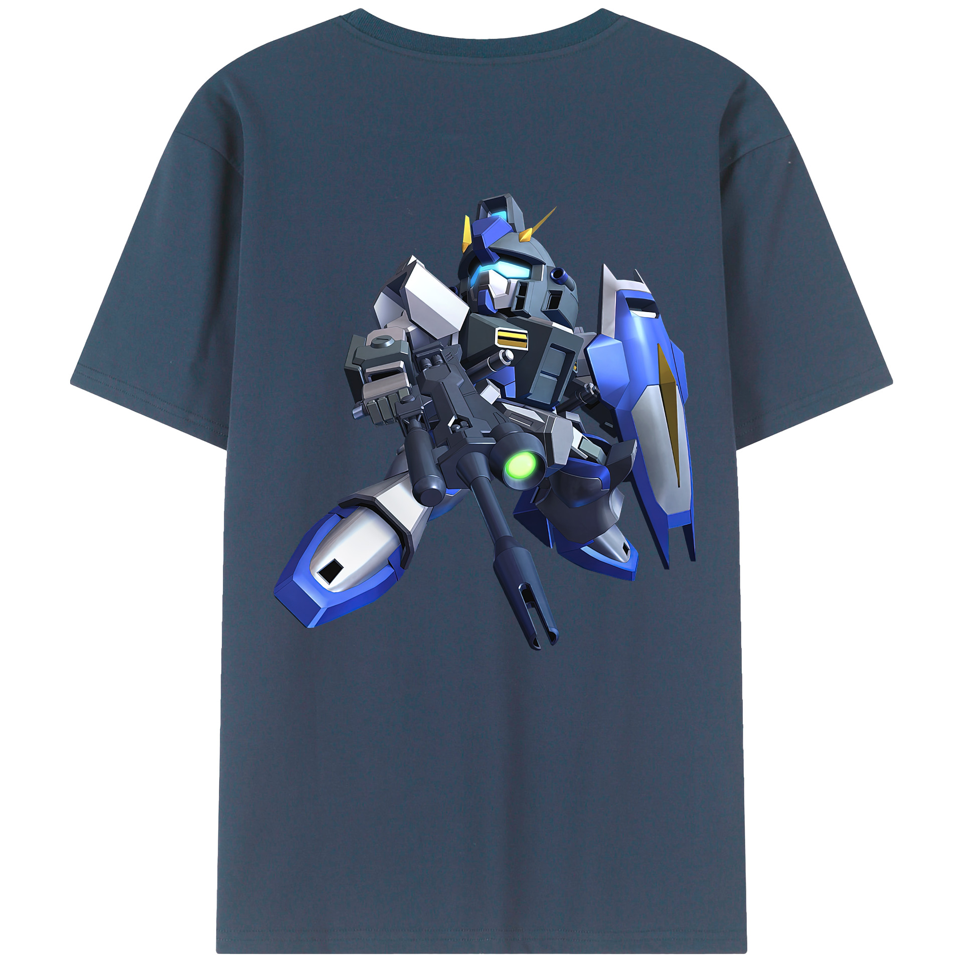 （画像用） 機動戦士ガンダム Mobile Suit Gundam 綿100％ メンズ半袖Tシャツ（バックプリント） 通気性